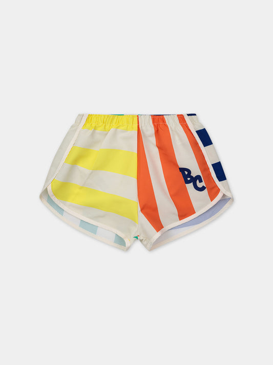 Boxer mare multicolor per bambino con righe,Bobo Choses,124AC149
