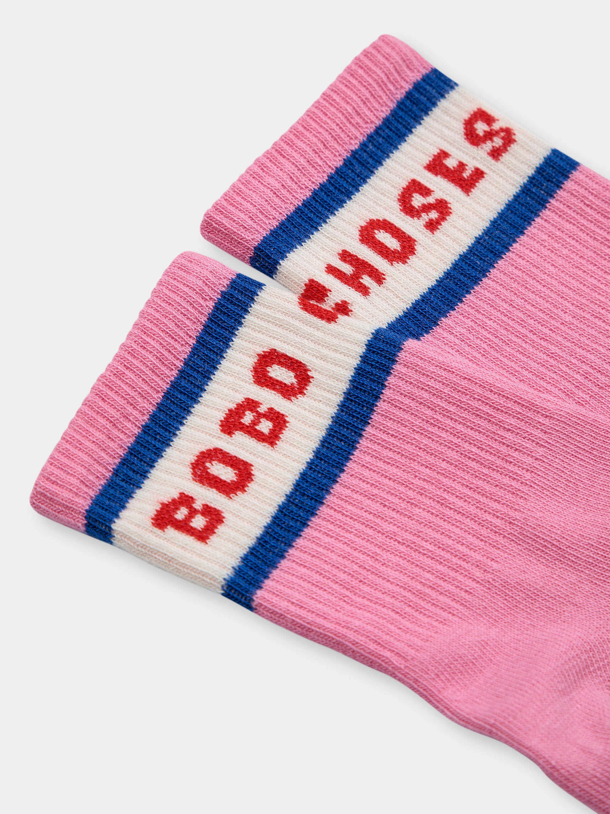 Calze in spugna rosa per bambini con logo,Bobo Choses,124AI002
