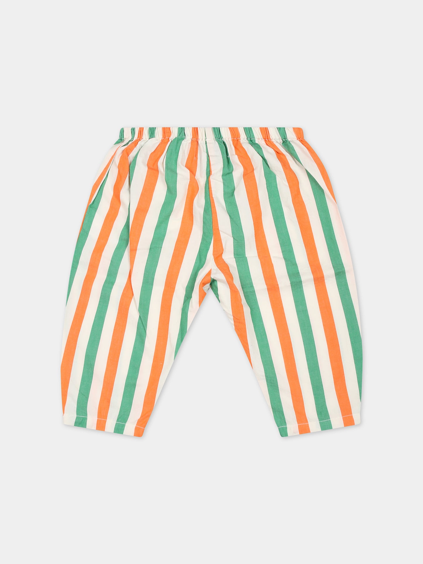 Pantaloni avorio per neonati con logo,Bobo Choses,124AB059