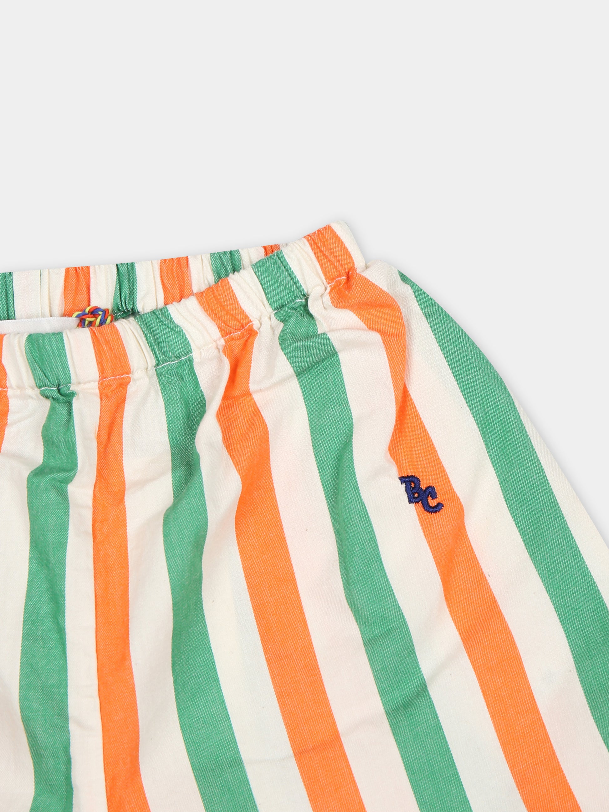 Pantaloni avorio per neonati con logo,Bobo Choses,124AB059