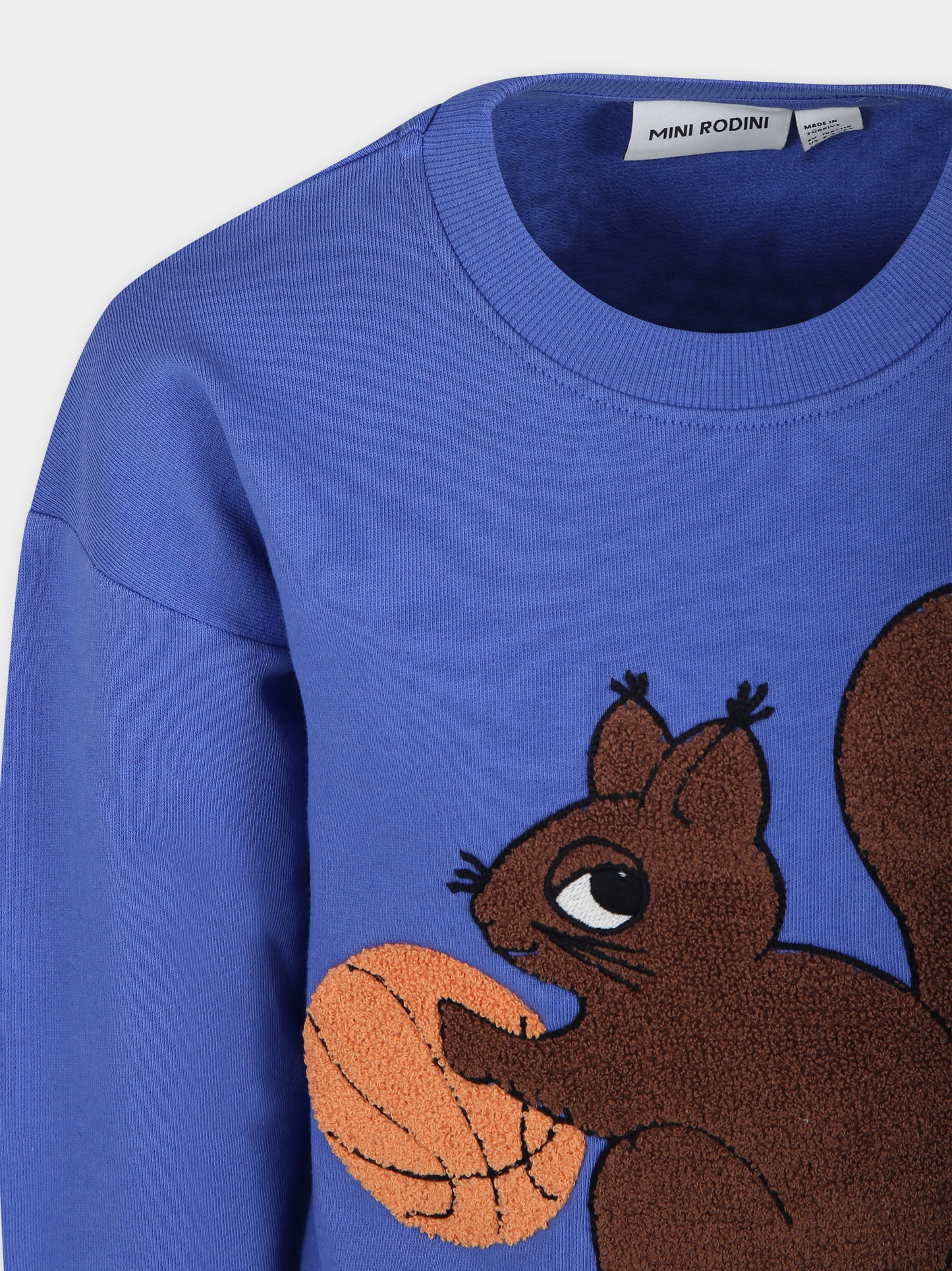 Felpa azzurra per bambini con scoiattolo,Mini Rodini,2422015460