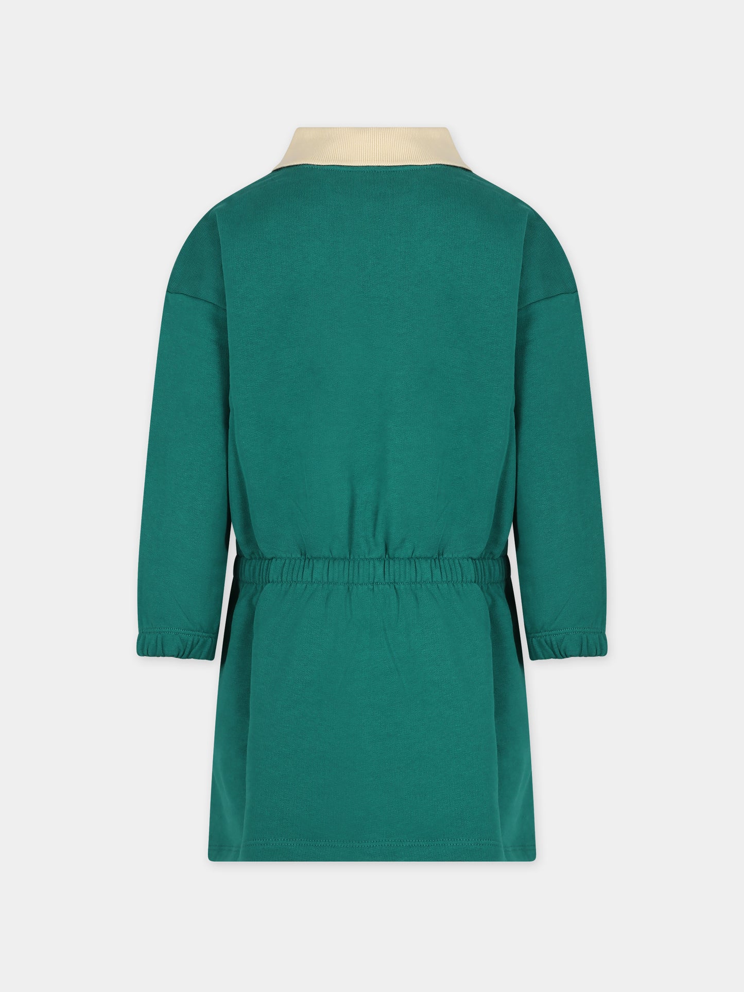 Vestito verde per bambina con scritta,Mini Rodini,2425012875