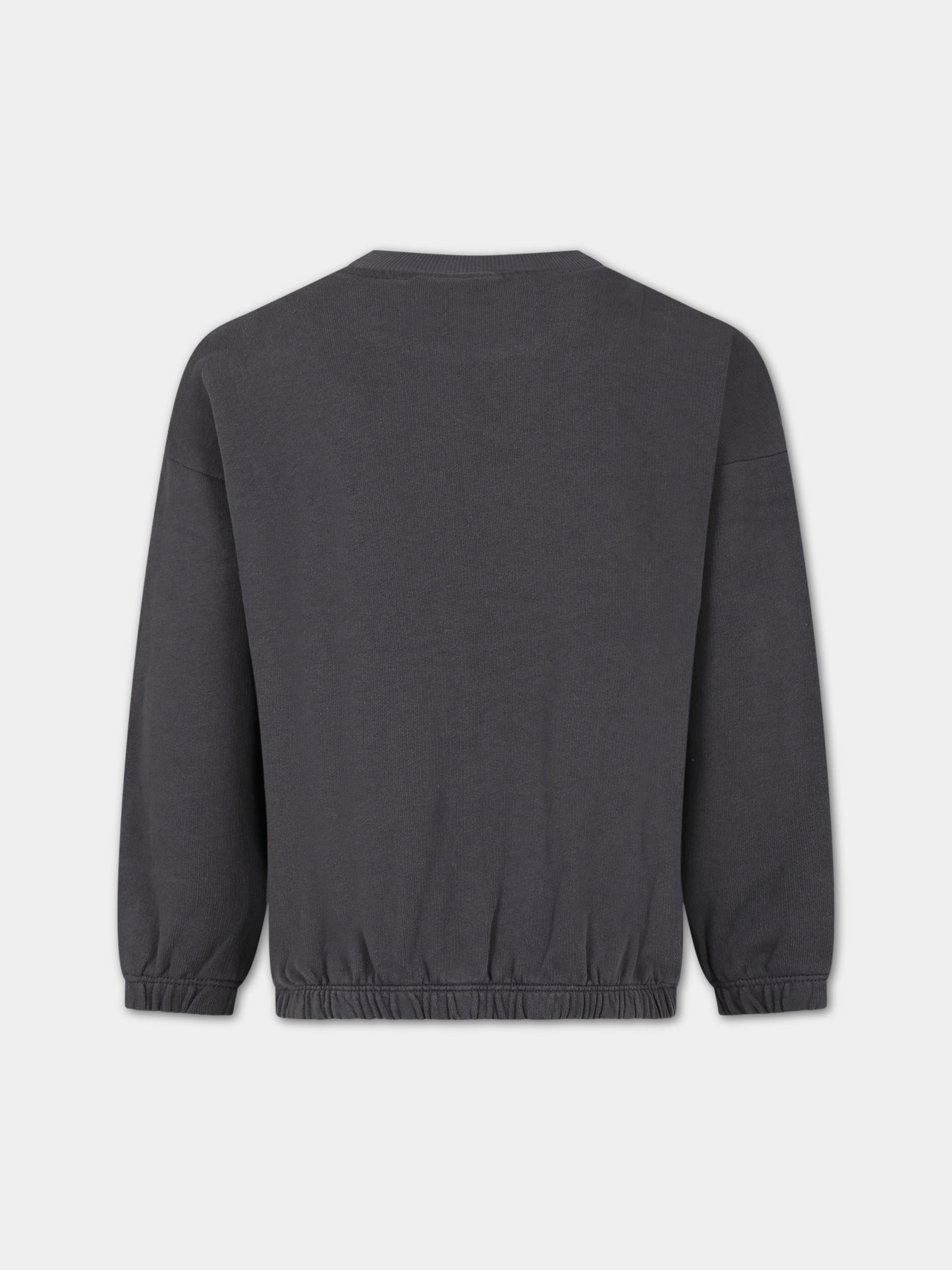 Felpa grigia per bambini con stampa sneakers da jogging,Mini Rodini,2422011297