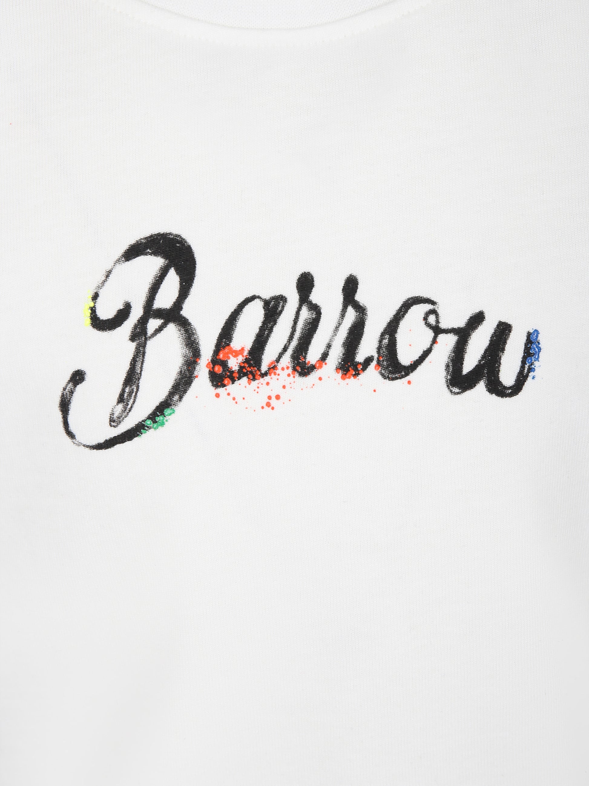 T-shirt bianca per bambini con logo,Barrow,S4BKJUTH115 002