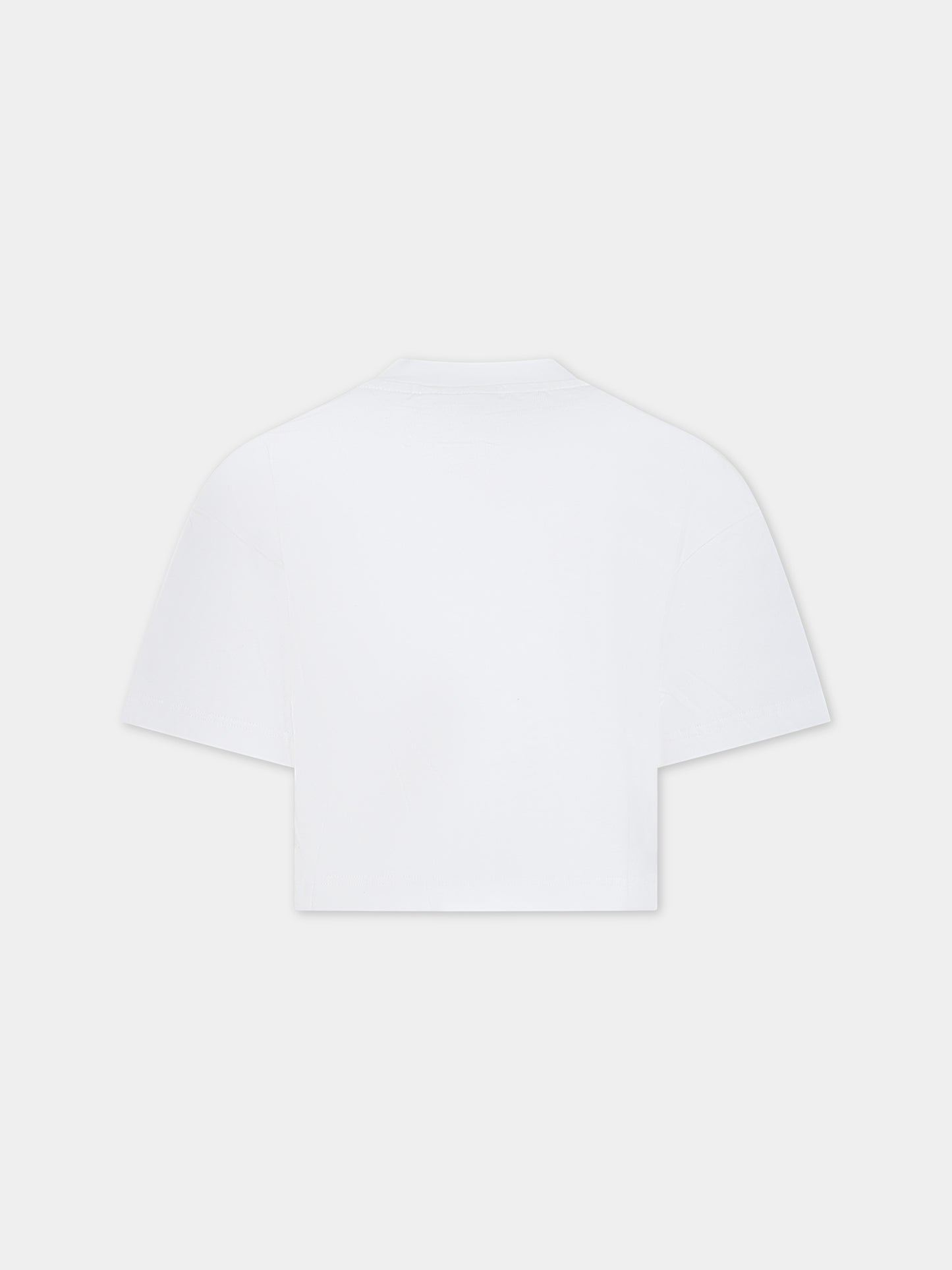 T-shirt bianca per bambina con logo,Barrow,S4BKJGTH052 002