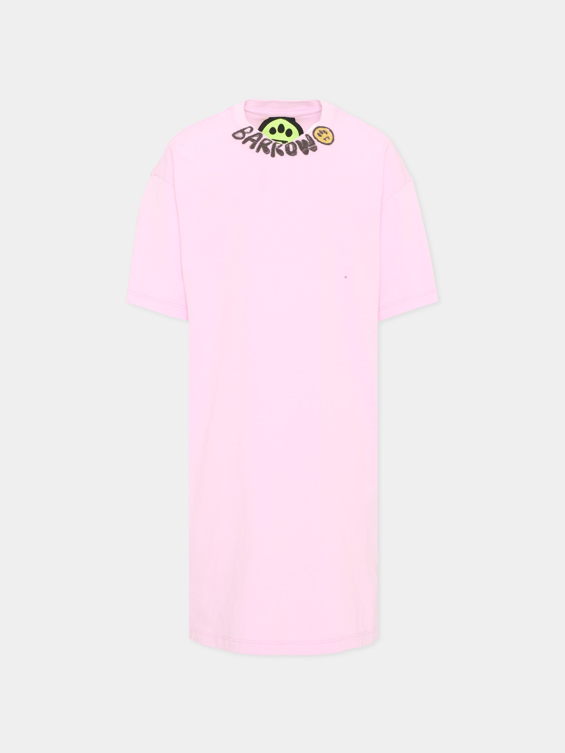 Vestito casual rosa per bambina con logo,Barrow,S4BKJGDR040 BW014