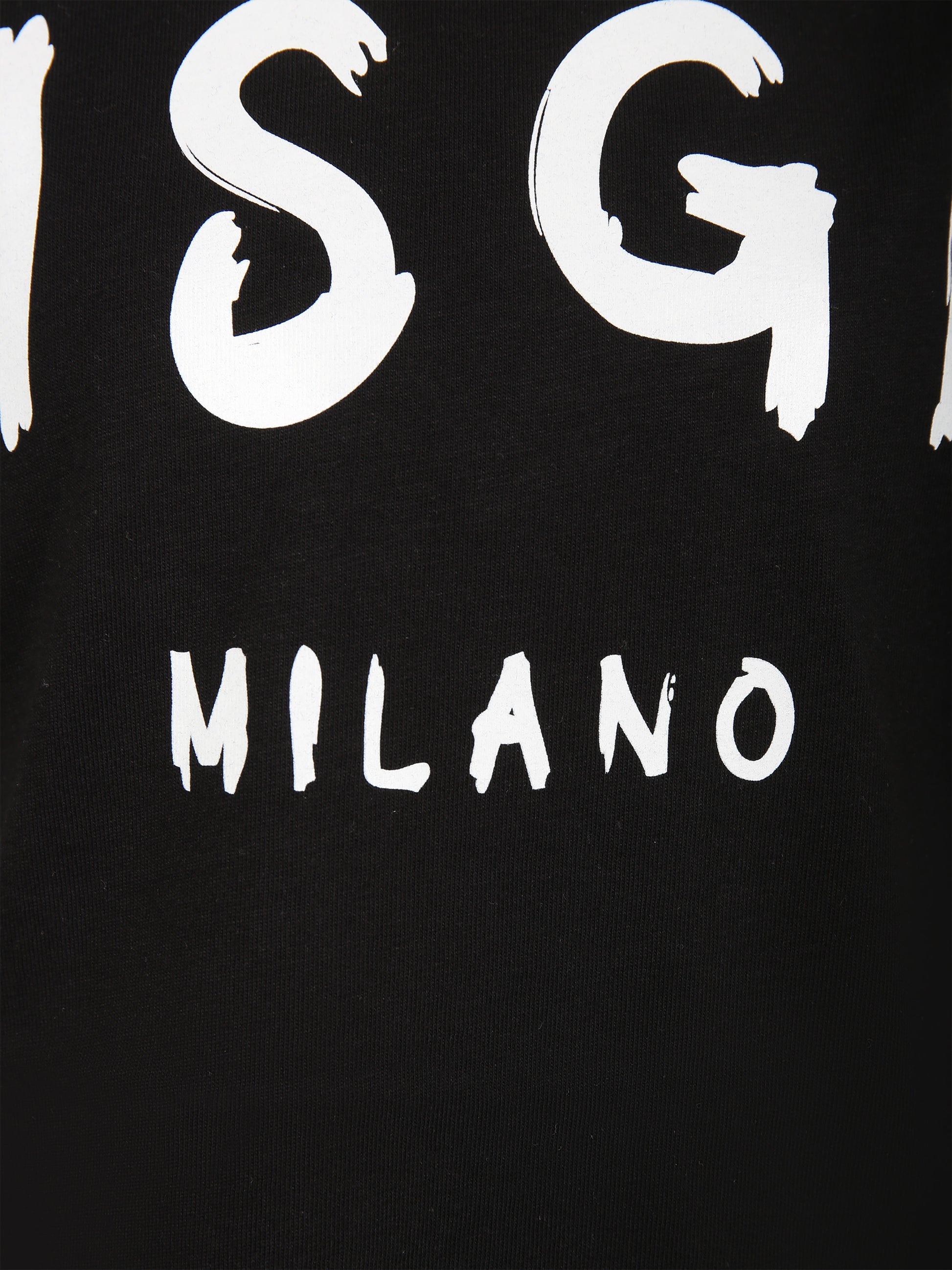T-shirt nera per bambini con logo,Msgm Kids,S4MSJUTH011 110