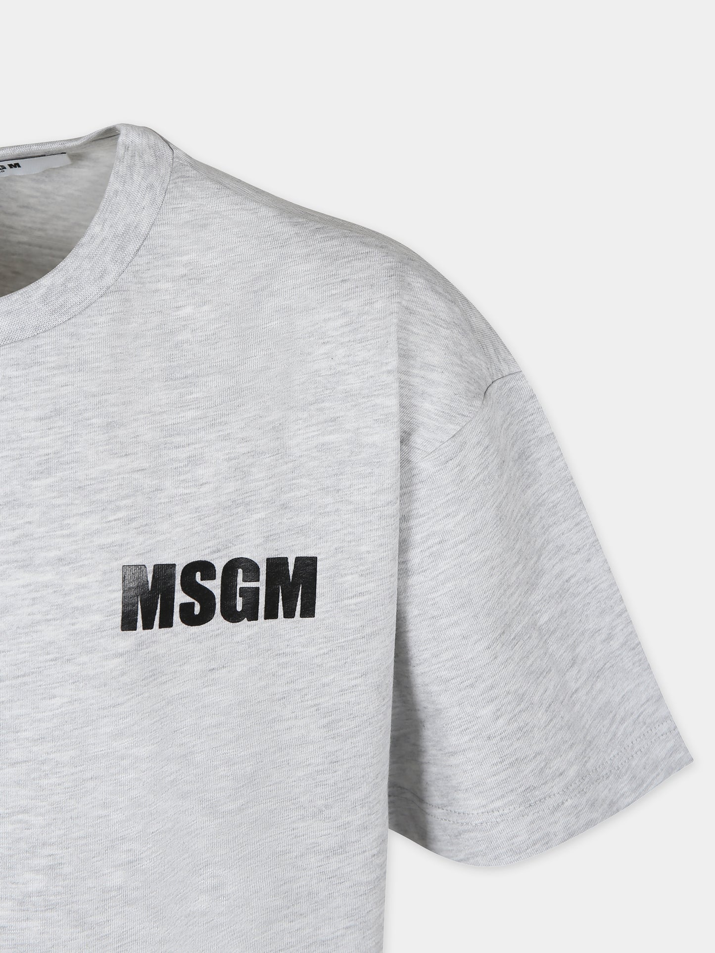 Vestito grigio per bambina con logo,Msgm Kids,S4MSJGDR031 107