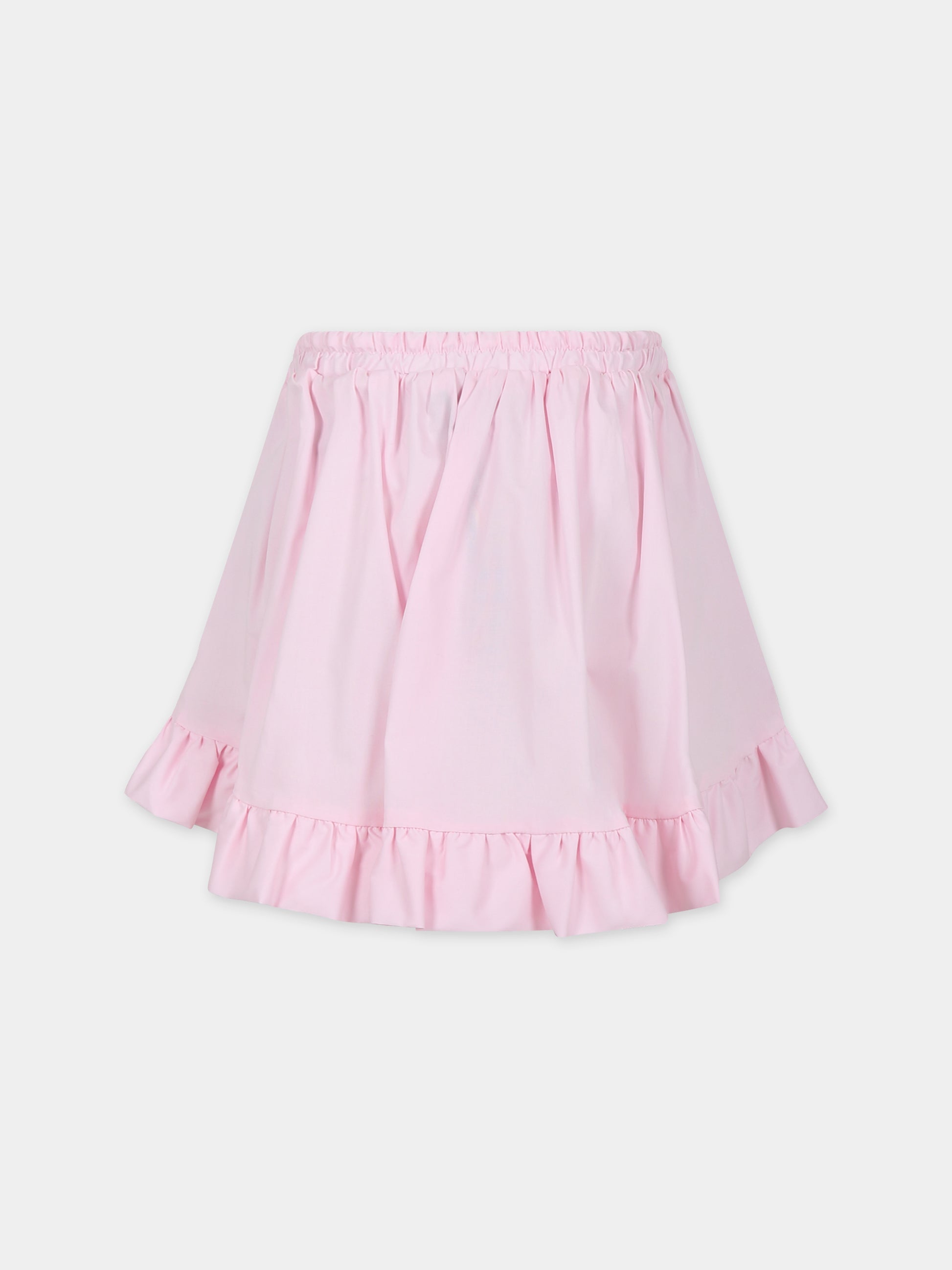 Gonna rosa per bambina con logo,Msgm Kids,S4MSJGSK077 709