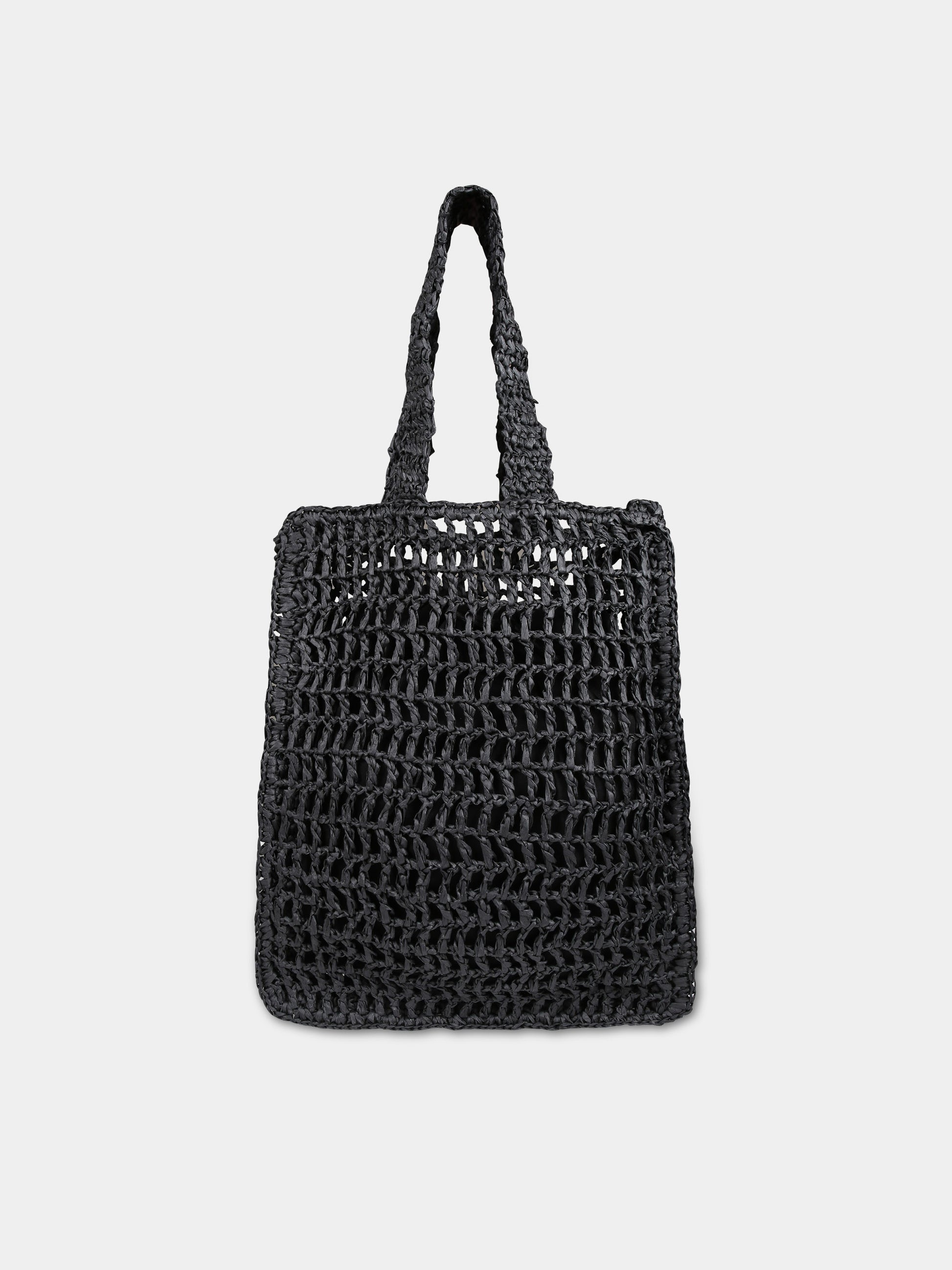 Borsa nera per bambina con logo,Msgm Kids,S4MSJGBA059 110