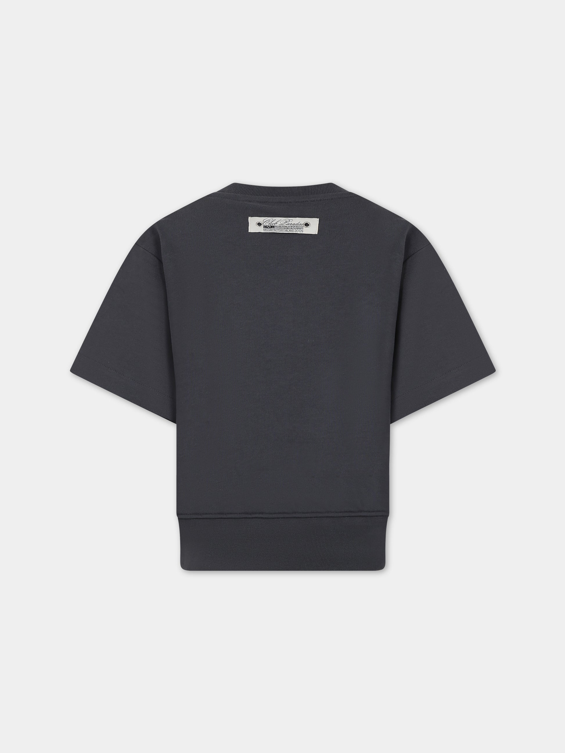 Felpa grigia per bambino con logo,Msgm Kids,S4MSJBSW263 103