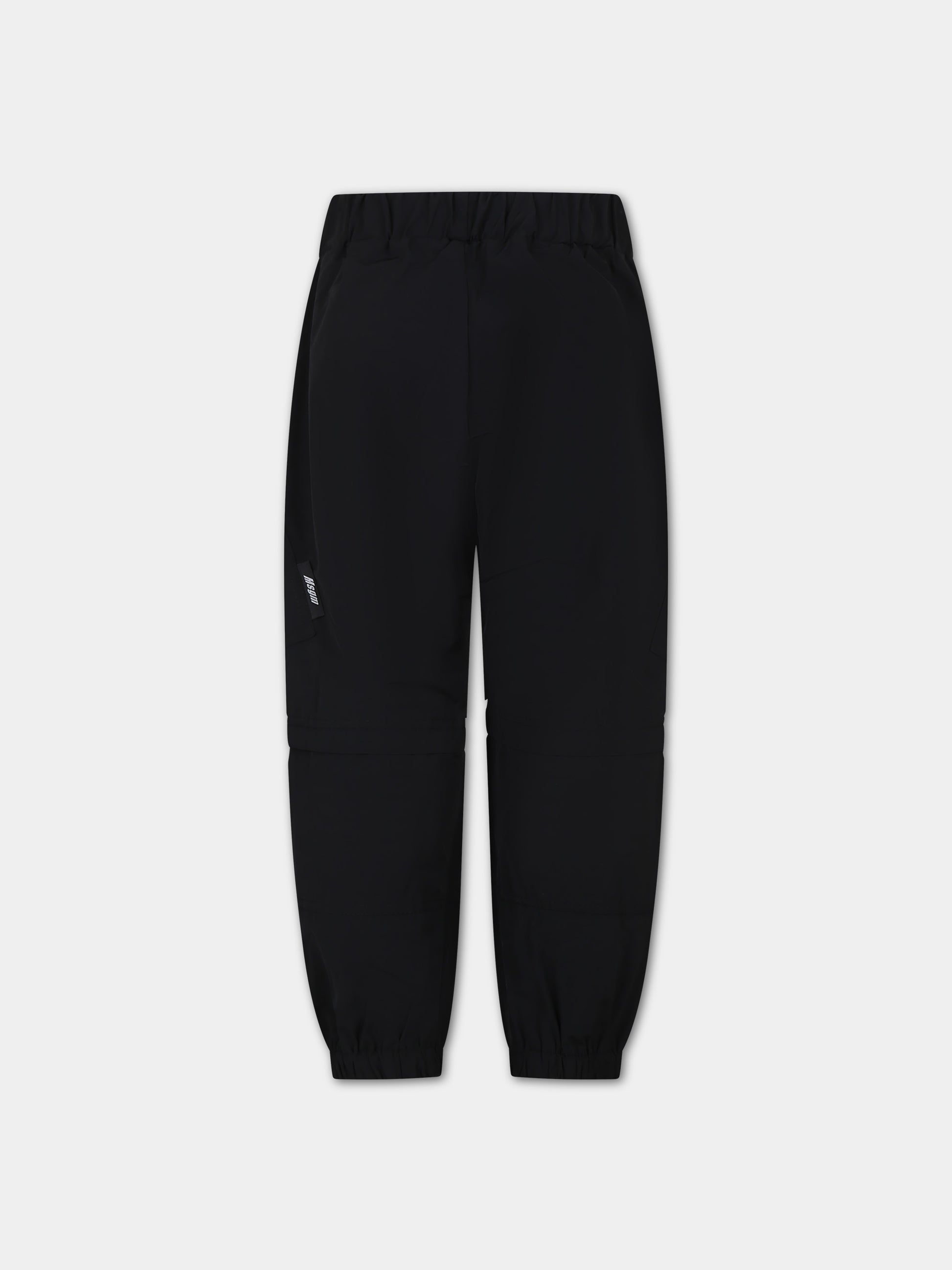 Pantaloni casual neri per bambino,Msgm Kids,S4MSJBPA219 110