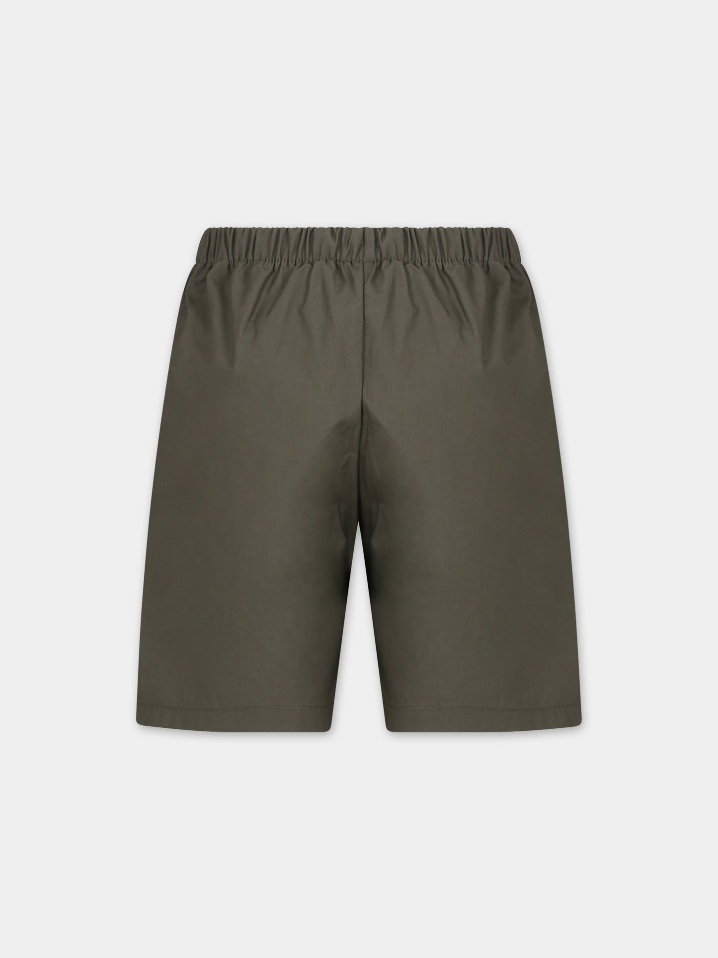 Shorts verdi per bambino con logo,Msgm Kids,S4MSJBBE260 225