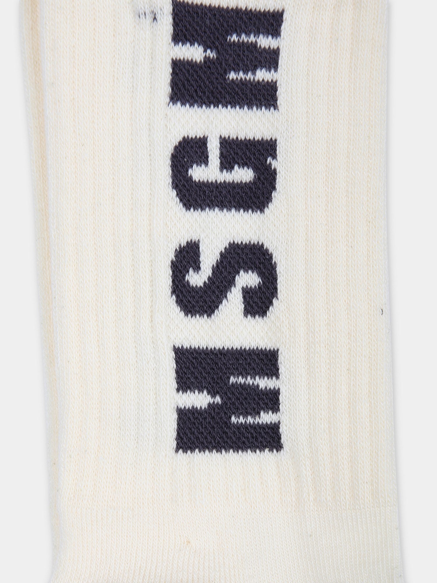 Calze avorio per bambino con logo,Msgm Kids,S4MSJBSO269 013