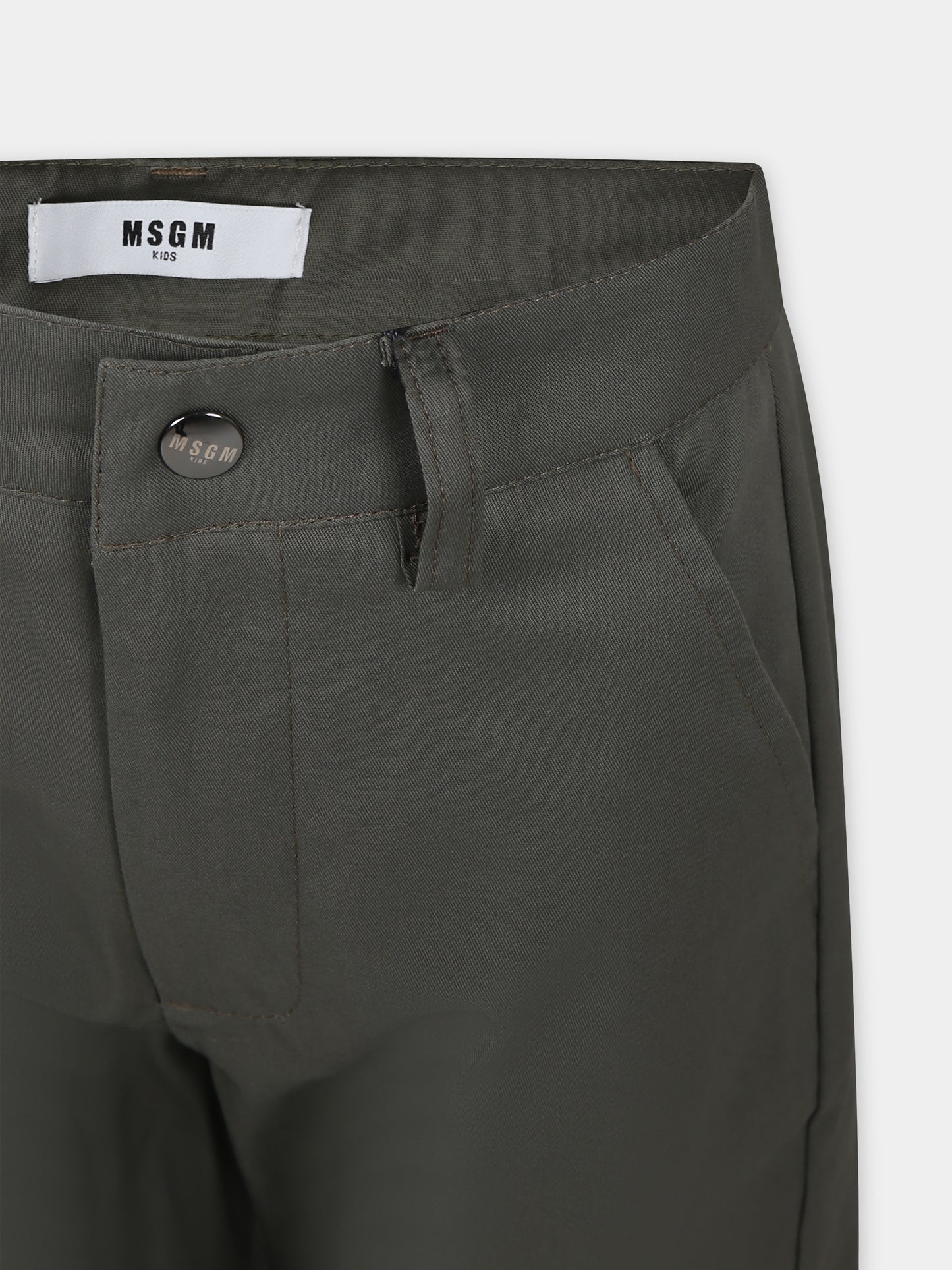 Pantaloni casual verde per bambino,Msgm Kids,S4MSJBPA280 225