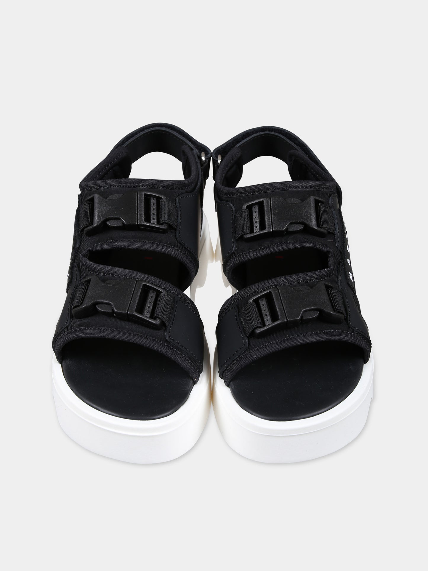 Sandali neri per bambina con logo,Marni Kids,76704 2