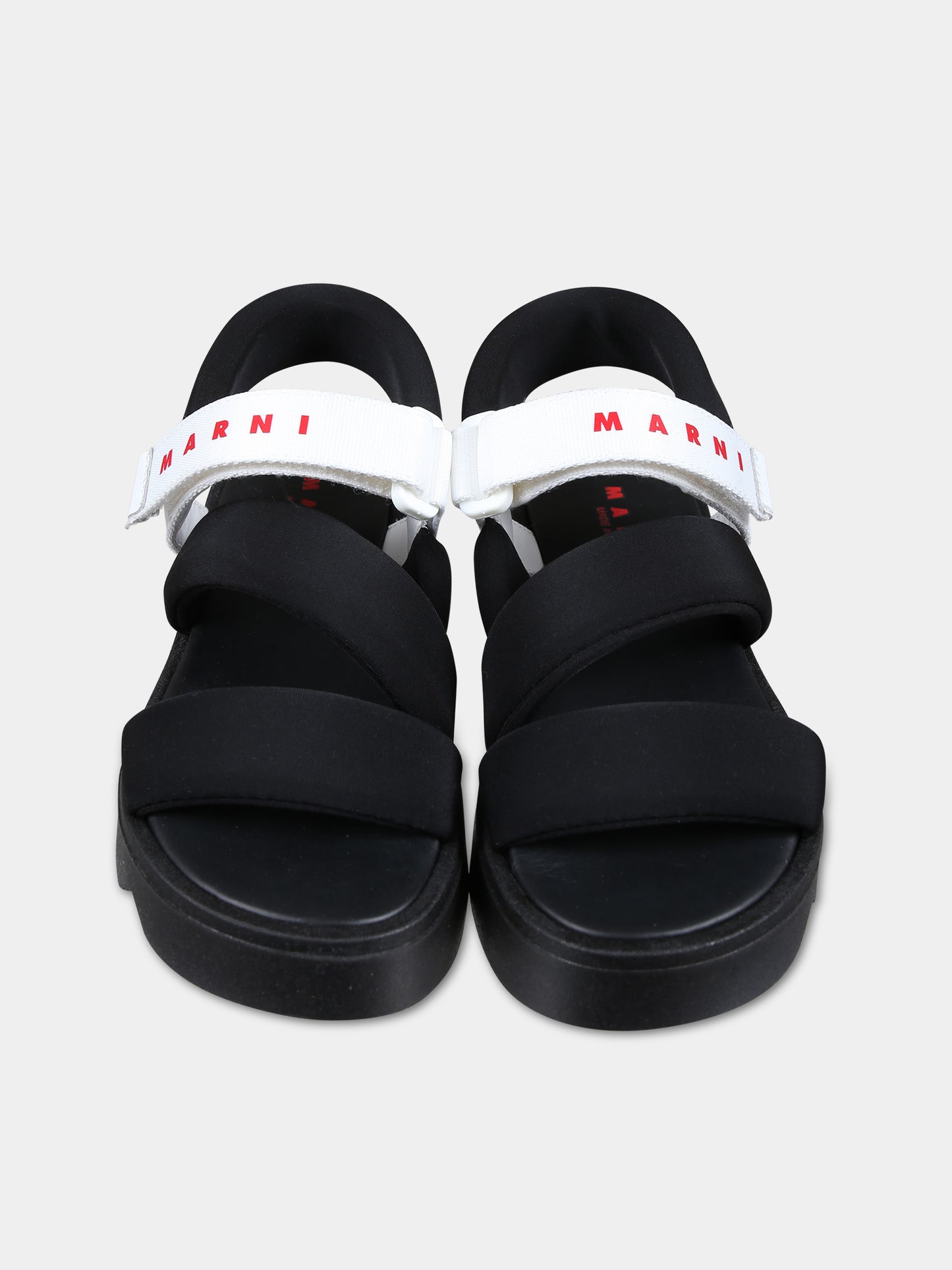 Sandali neri per bambina con logo,Marni Kids,76702 2