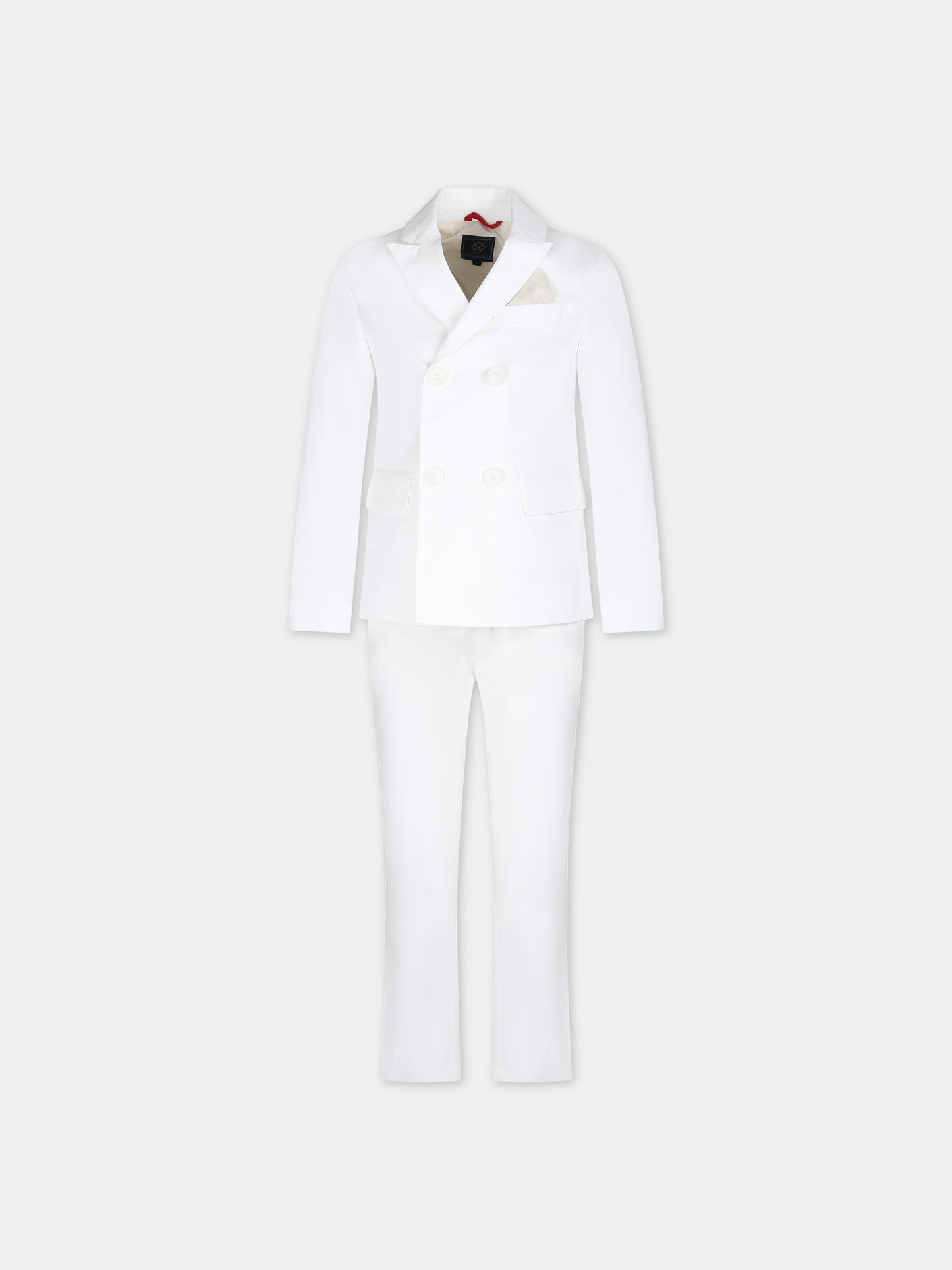 Completo bianco per bambino,Fay Kids,FU3P40 G0019 101