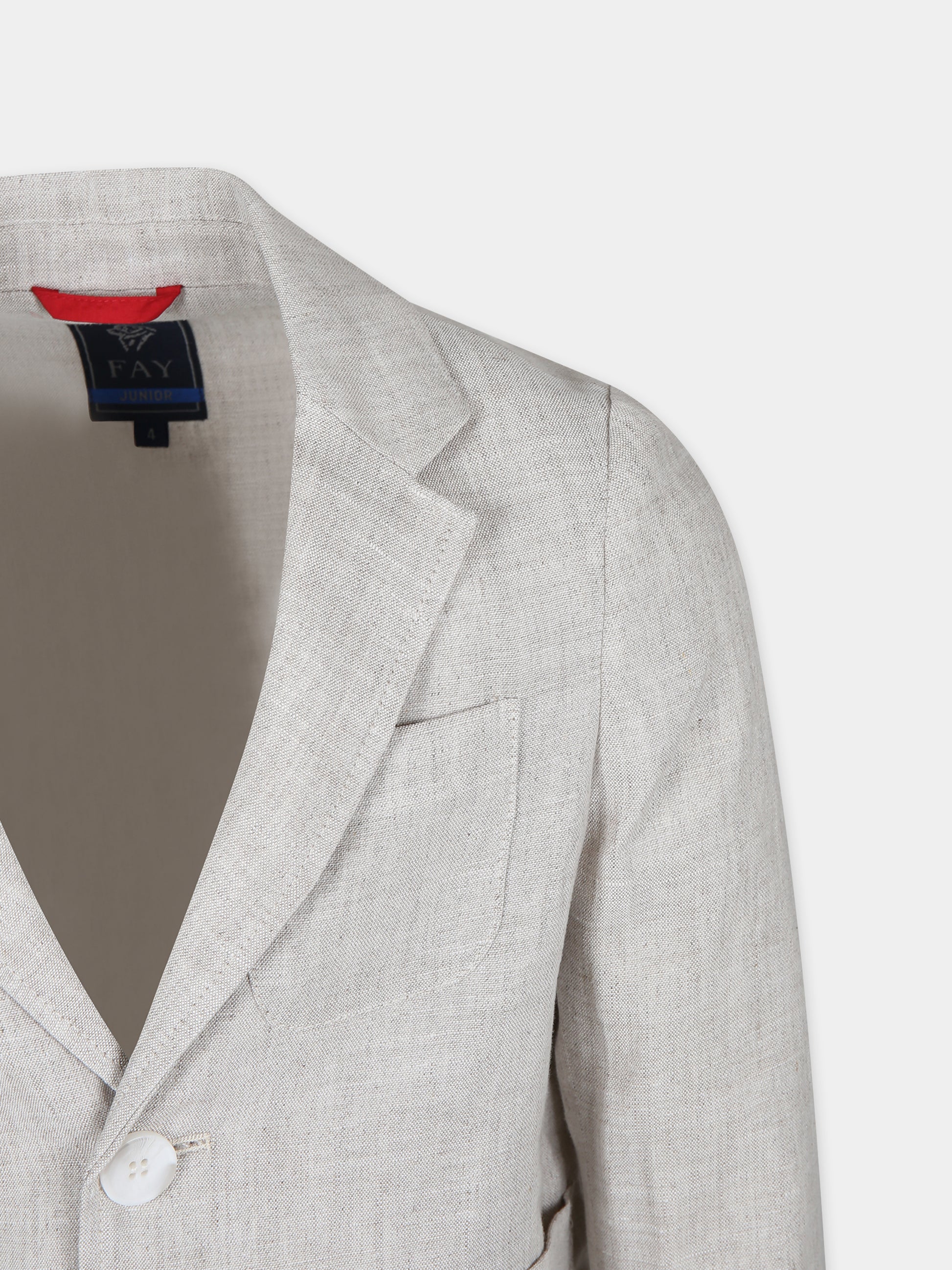 Completo beige per bambino con logo,Fay Kids,FU3P20 I0215 166