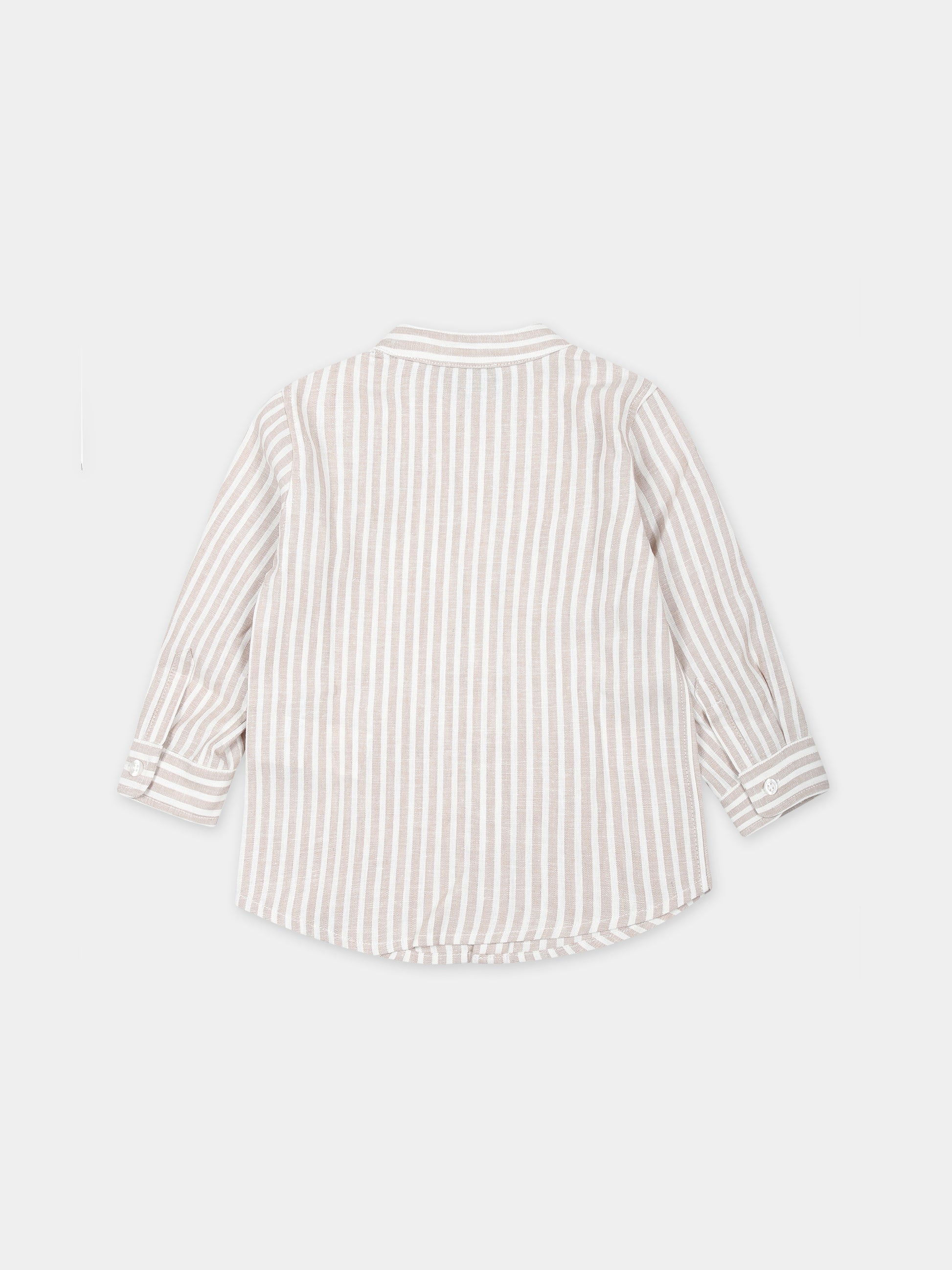 Camicia beige per neonato con logo,Fay Kids,FU5500 I0211 114AV