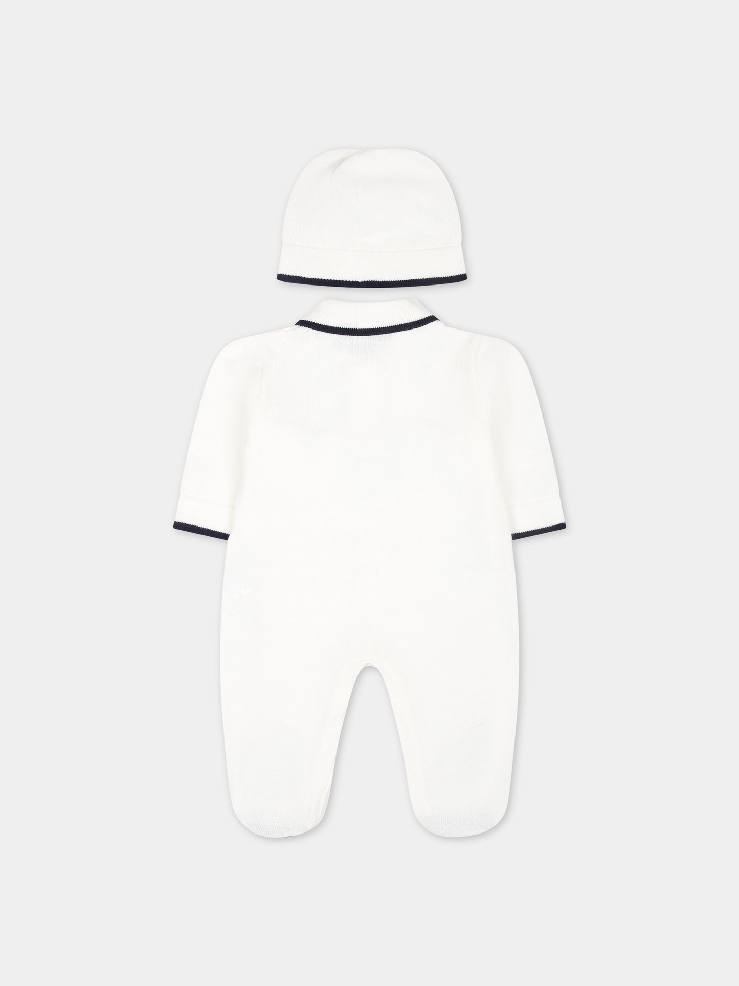 Set bianco per neonato con logo,Fay Kids,FUB520 Z1376 103BL