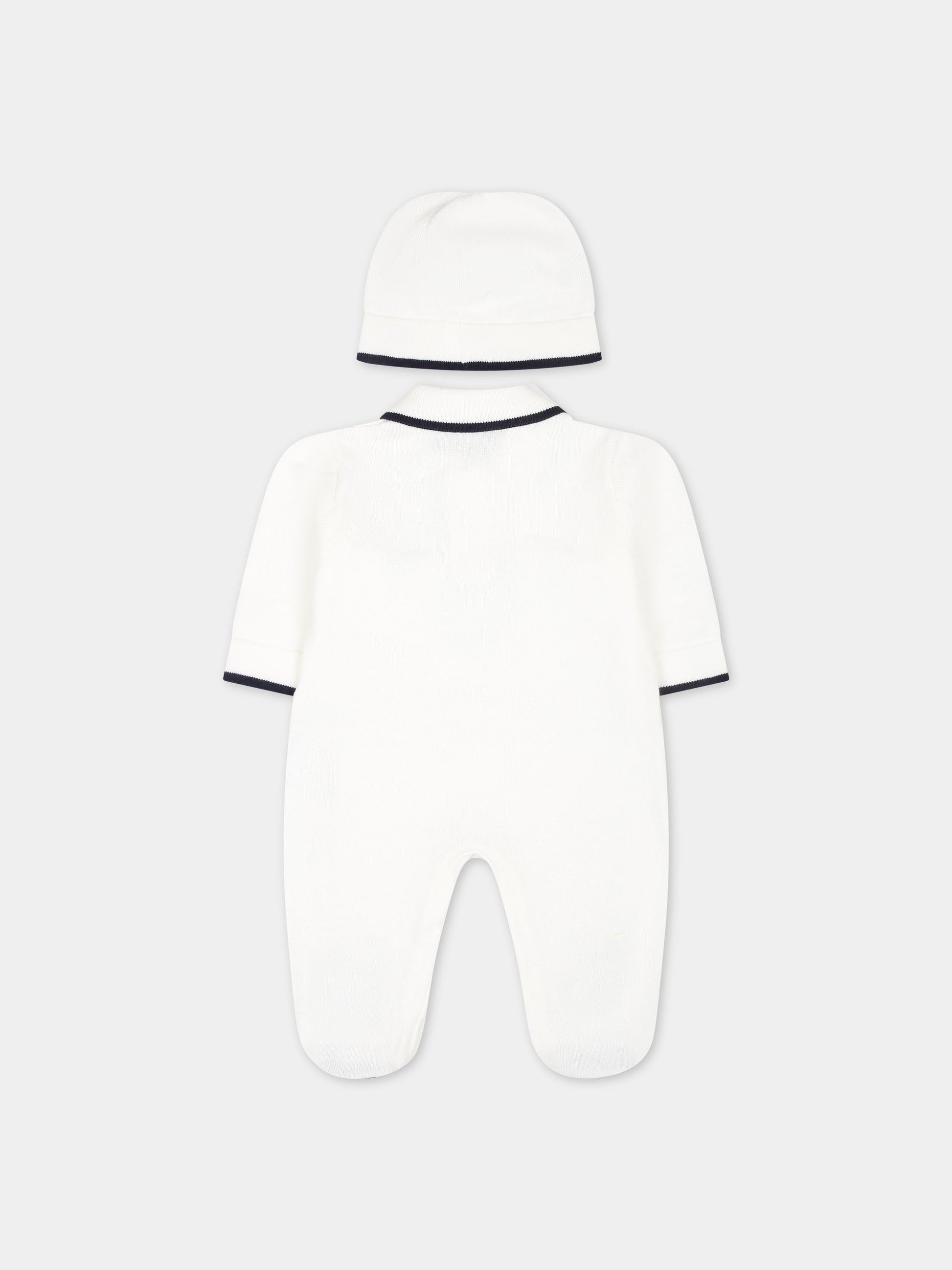 Set bianco per neonato con logo,Fay Kids,FUB520 Z1376 103BL