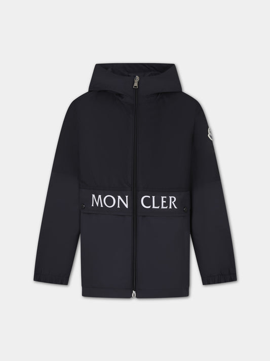 Giacca a vento Joly nera per bambino con logo,Moncler Kids,954 1A00064 5968E 999