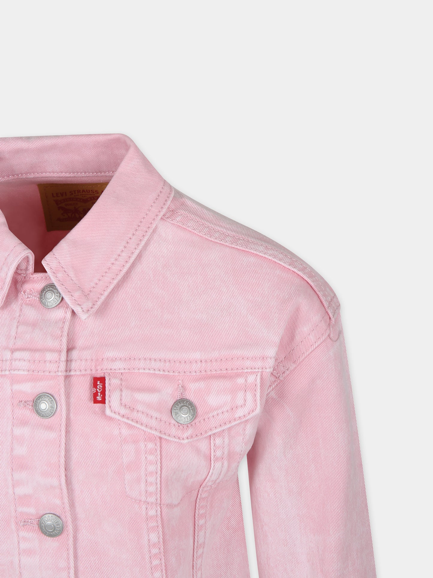 Giubbotto rosa per bambina con logo,Levi's Kids,24SMLK3EK106 AGX