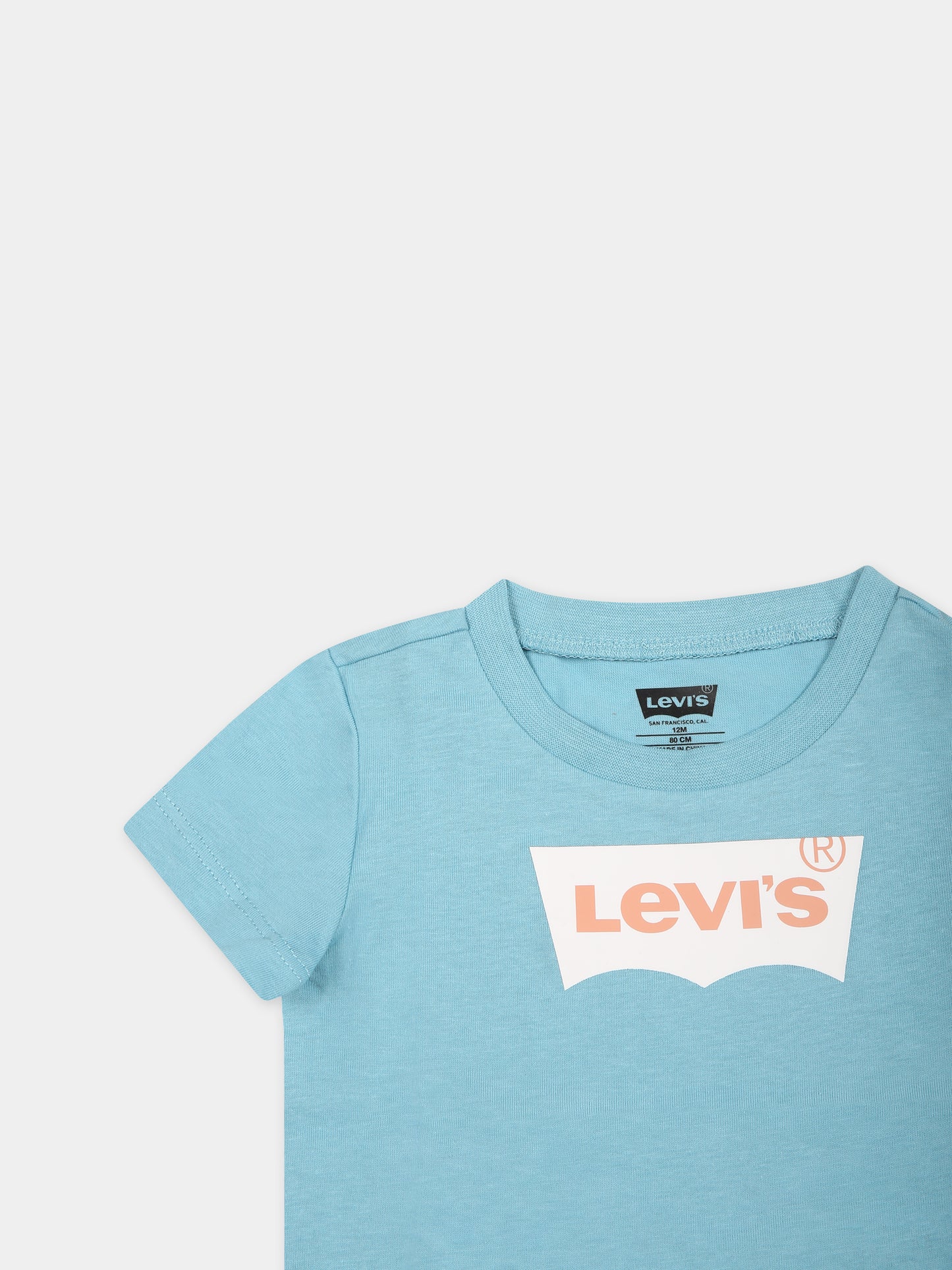 T-shirt celeste per neonati con logo,Levi's Kids,24SMLK6E8157 BIF