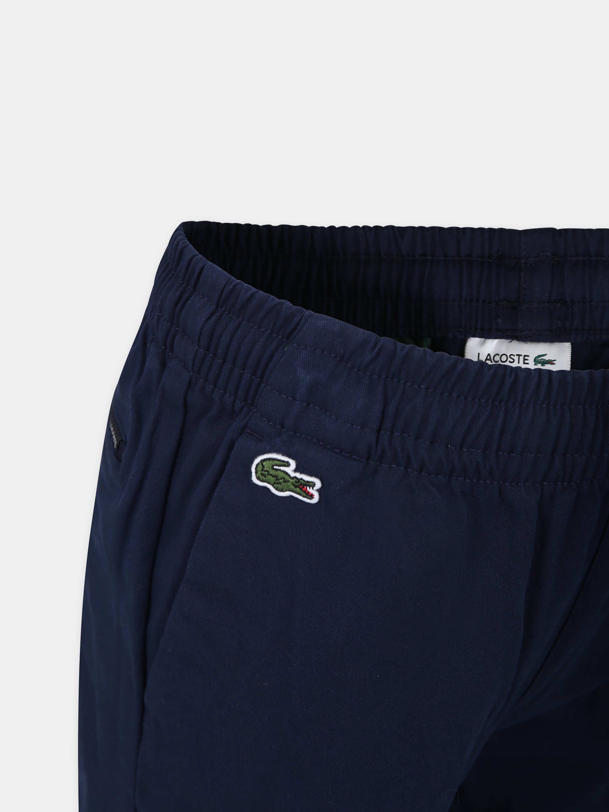 Pantaloni blu per bambino con coccodrillo,Lacoste,HJ9701 166