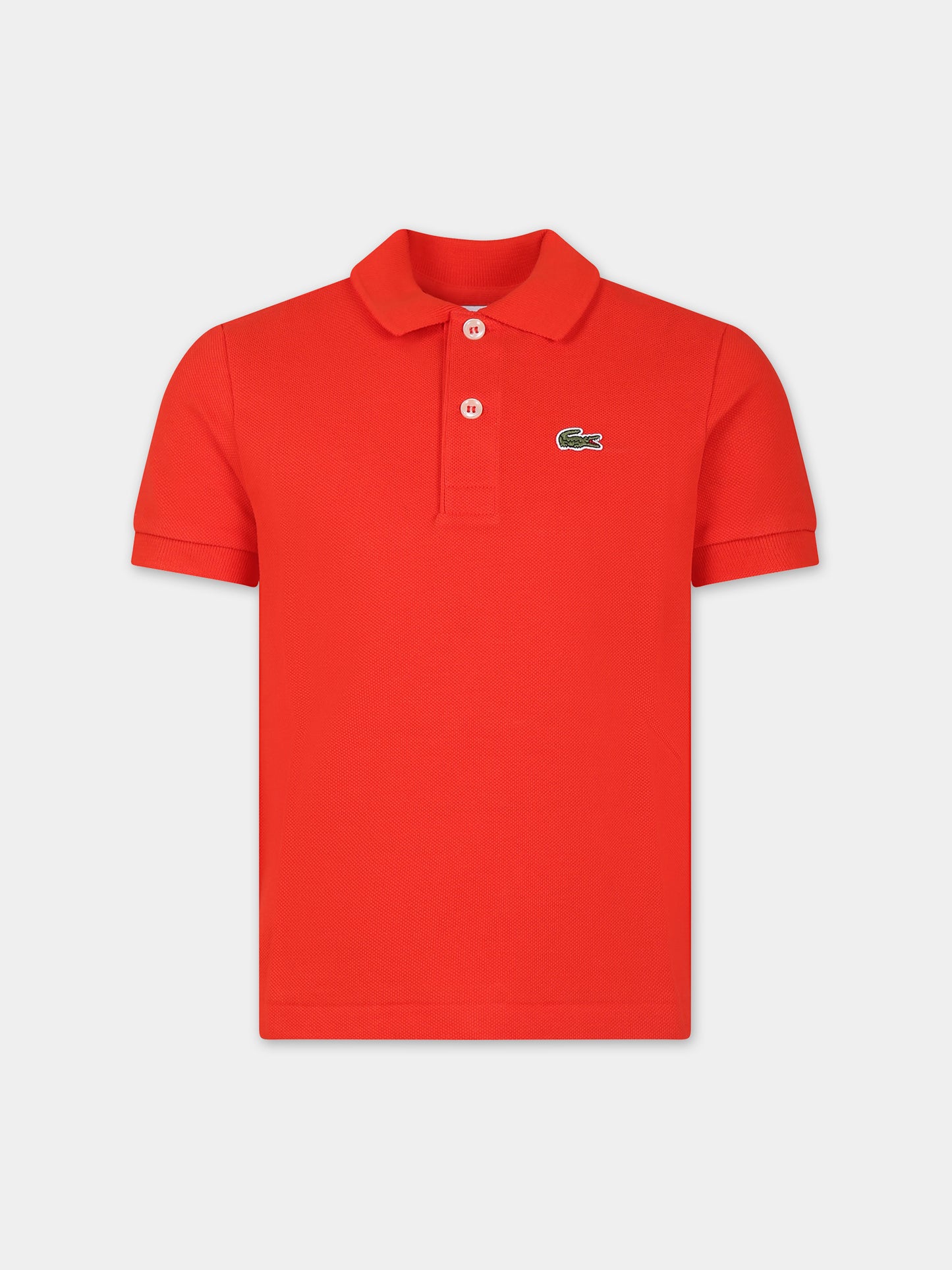 Polo rossa per bambino con coccodrillo,Lacoste,PJ2909 F8M