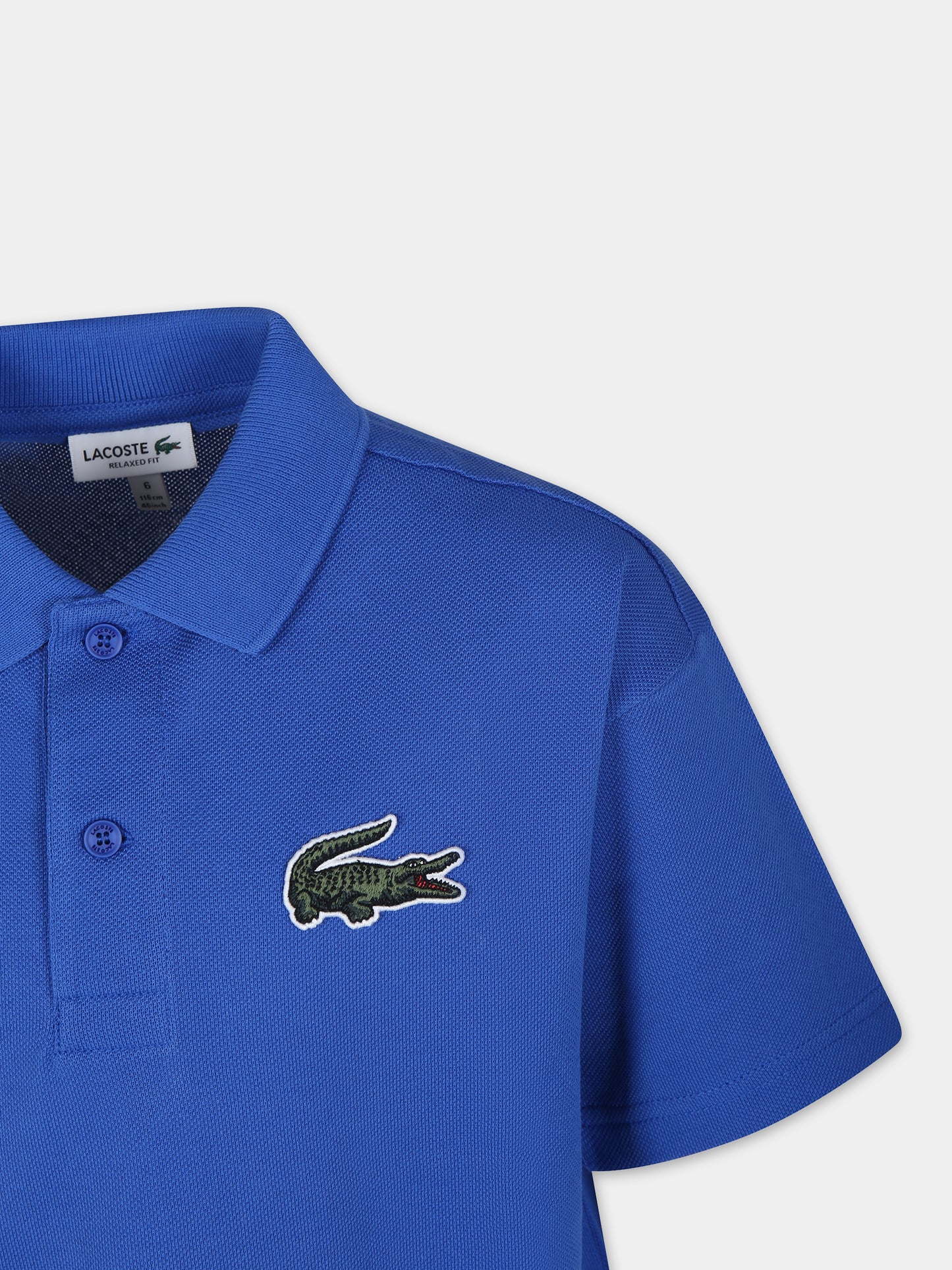 Polo azzurra per bambino con coccodrillo,Lacoste,PJ1259 IXW
