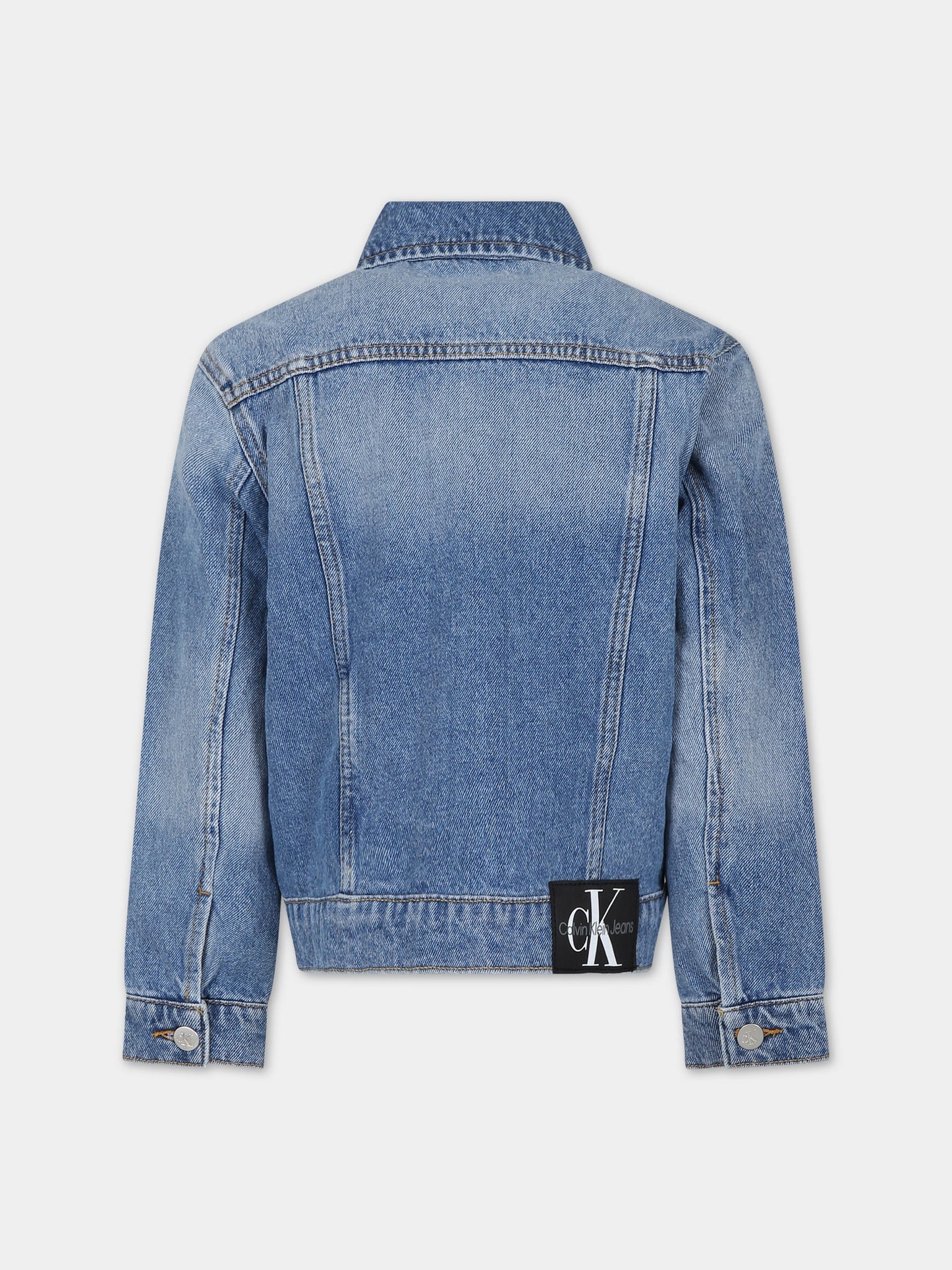 Giubbotto di jeans per bambino con logo,Calvin Klein Kids,24SMCKIB0IB02011 1A4