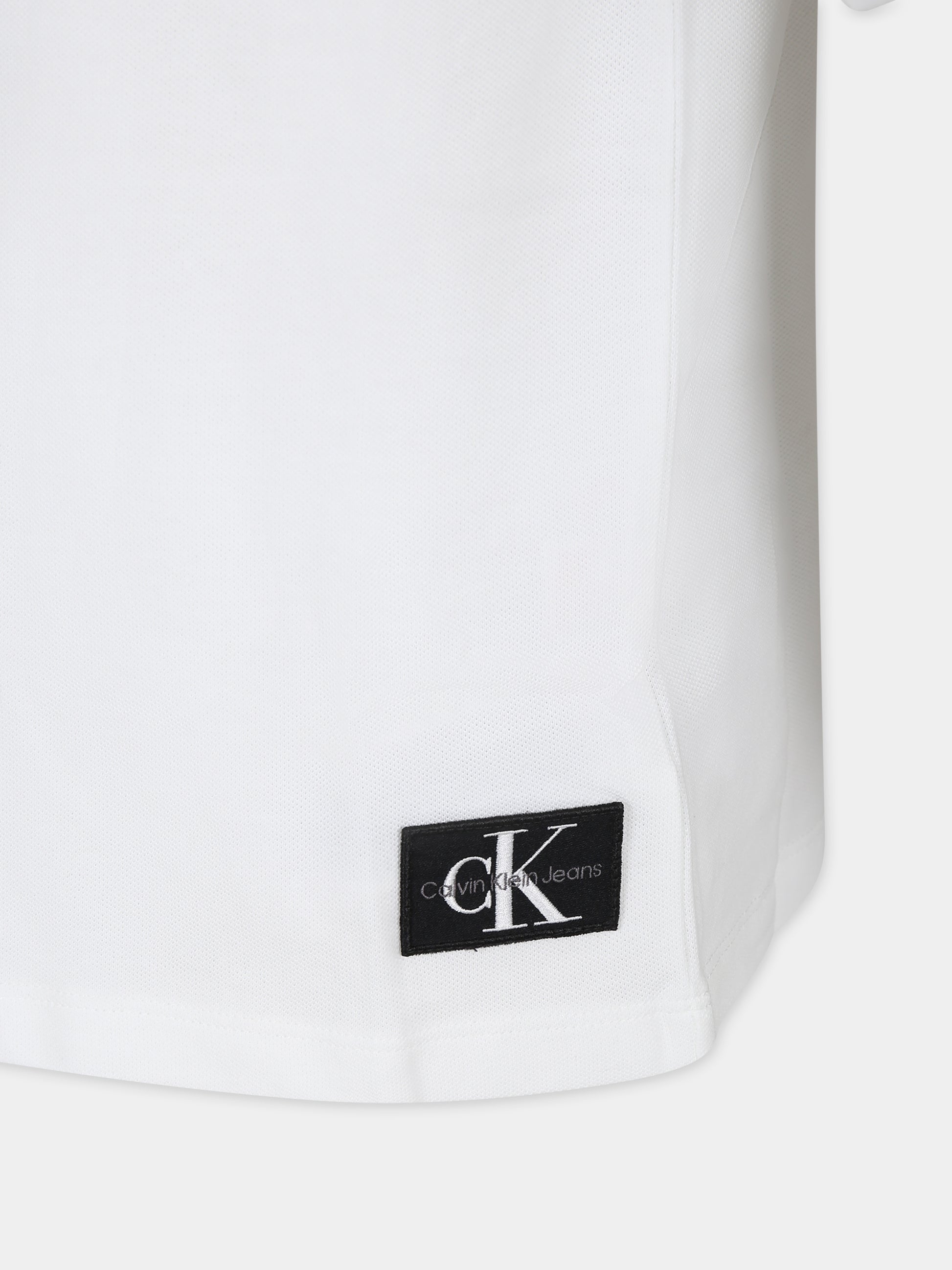 T-shirt bianca per bambino con logo,Calvin Klein Kids,24SMCKIB0IB02029 YAF