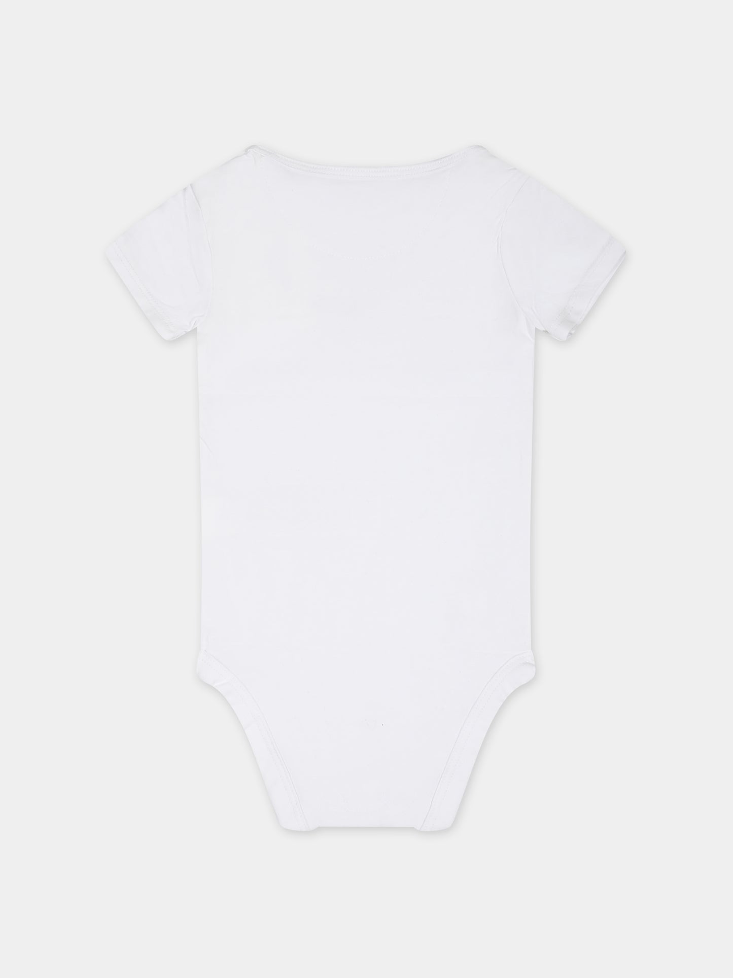 Body bianco per neonata con logo,Calvin Klein Kids,24SMCKIN0IN00014 YAF