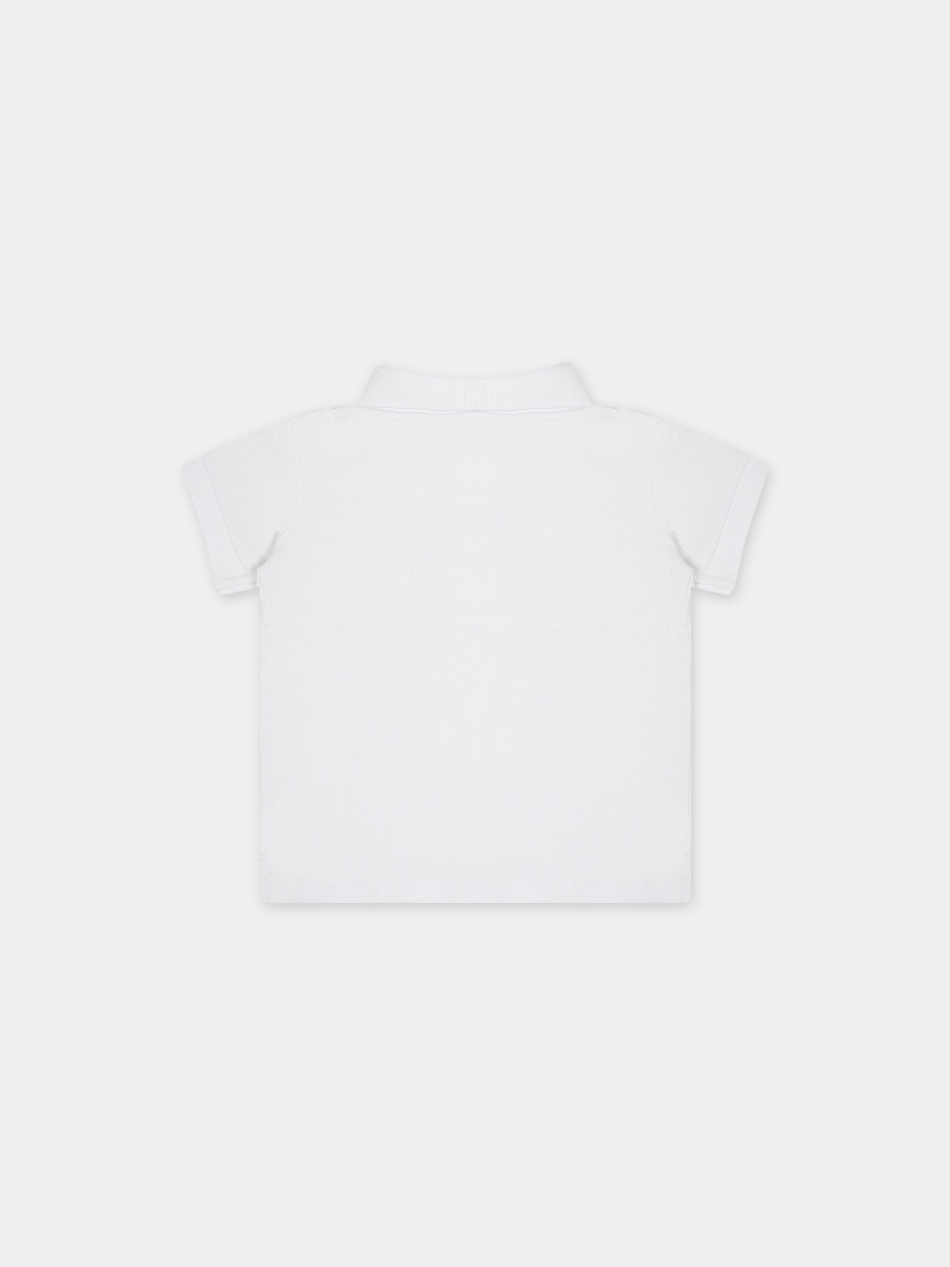 Polo bianca per neonato con logo,Calvin Klein Kids,24SMCKIN0IN00170 YAF