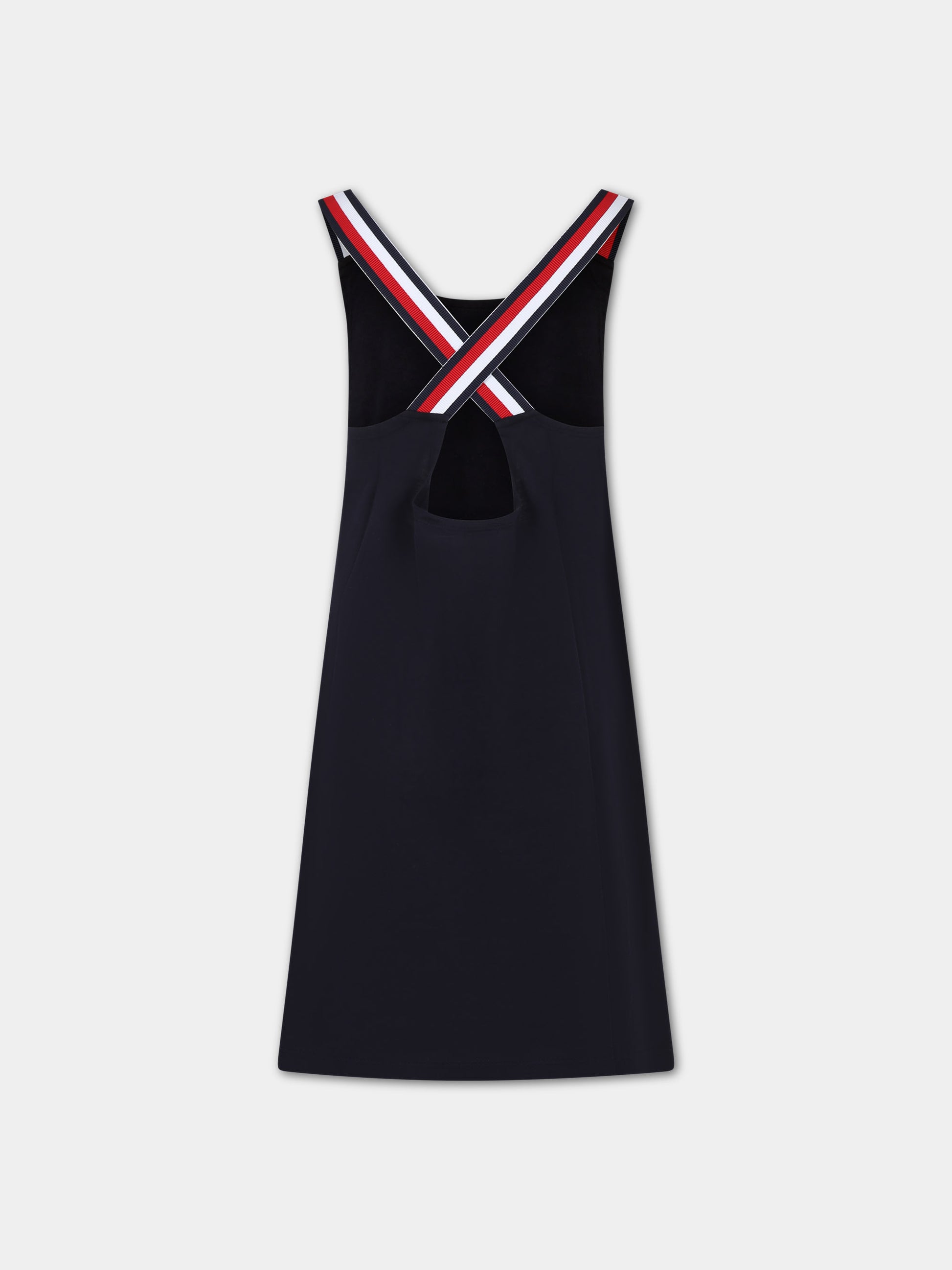 Copricostume blu per bambina con logo,Tommy Hilfiger Junior,24SMTAUG0UG00742T DW5