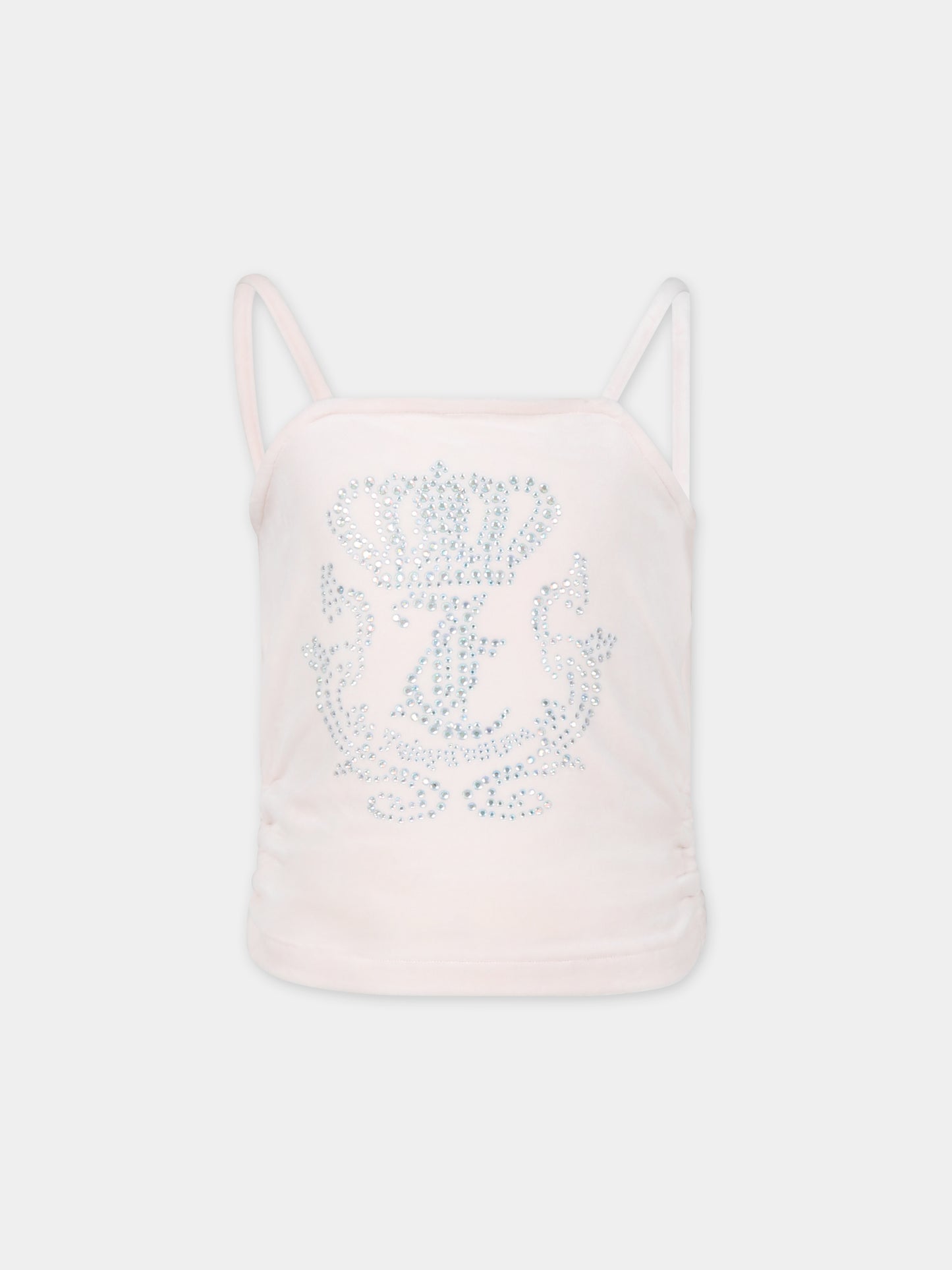 Top rosa per bambina con logo,Juicy Couture,24SMJCJBX6369 L27