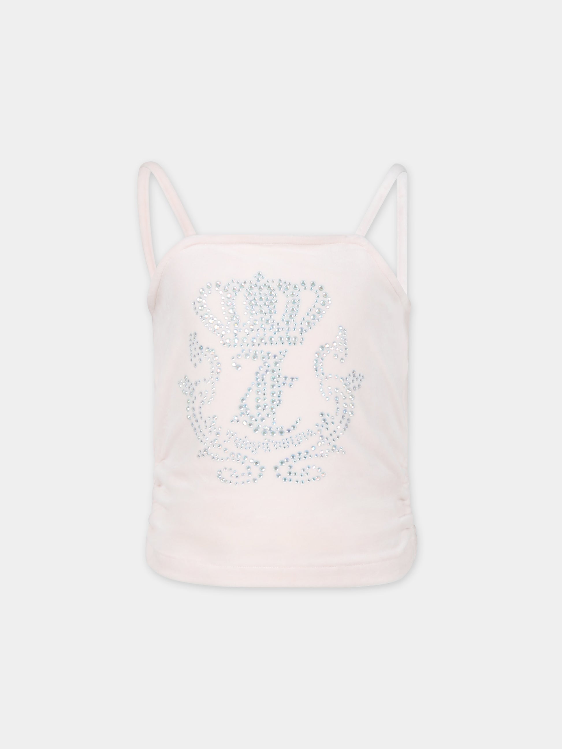 Top rosa per bambina con logo,Juicy Couture,24SMJCJBX6369 L27