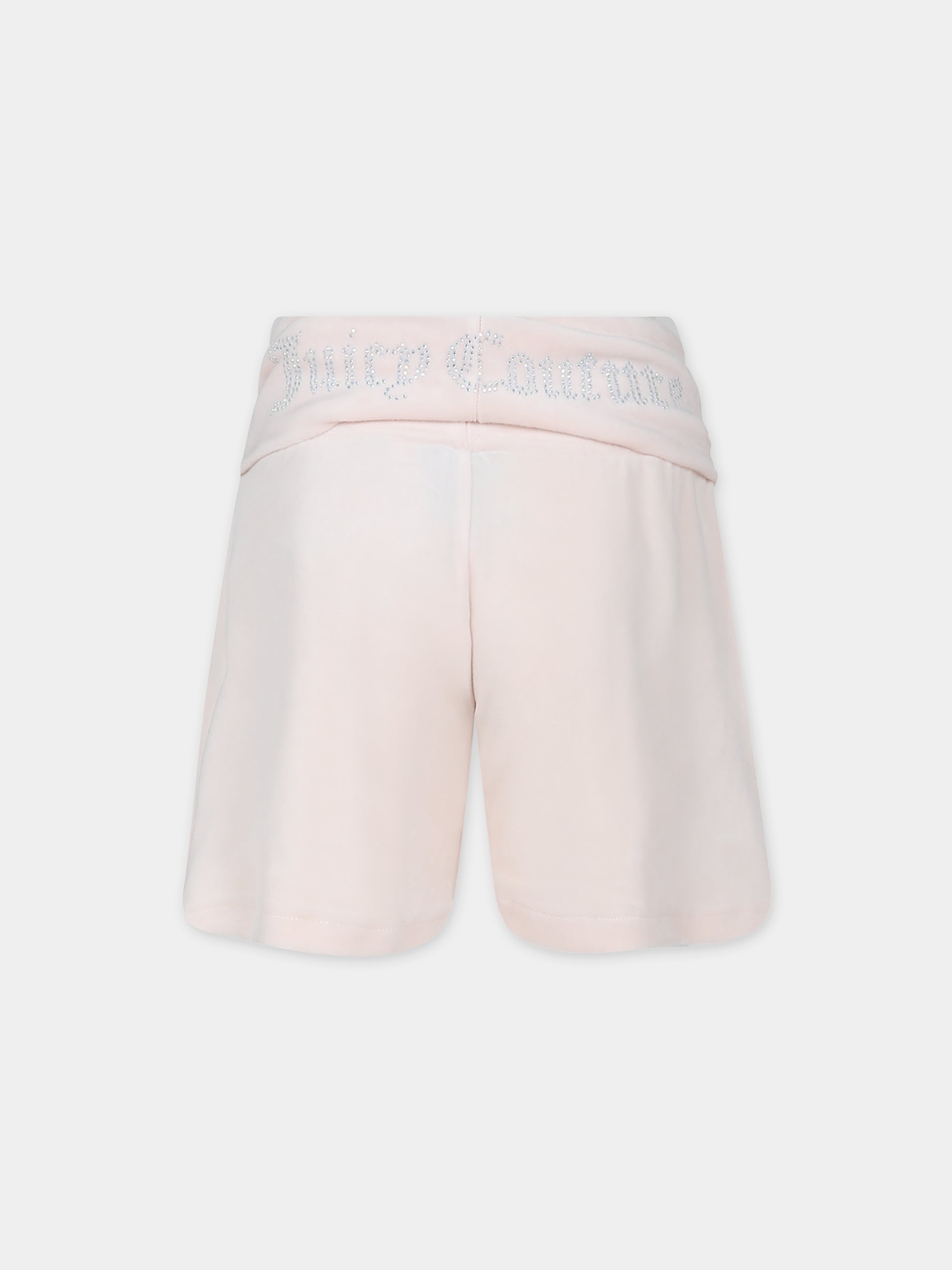 Shorts rosa per bambina con logo,Juicy Couture,24SMJCJBX6370 L27