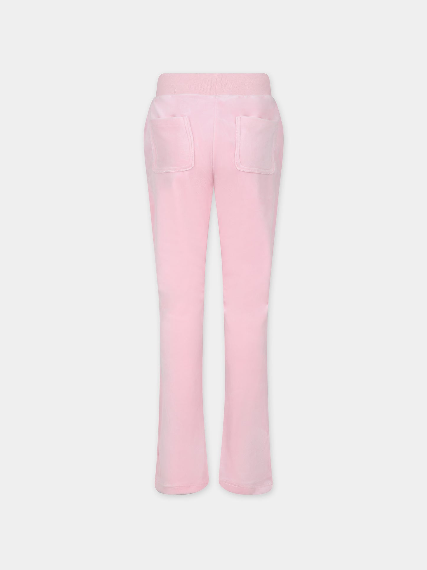 Pantaloni rosa per bambina con logo,Juicy Couture,24SMJCJBX6359 562