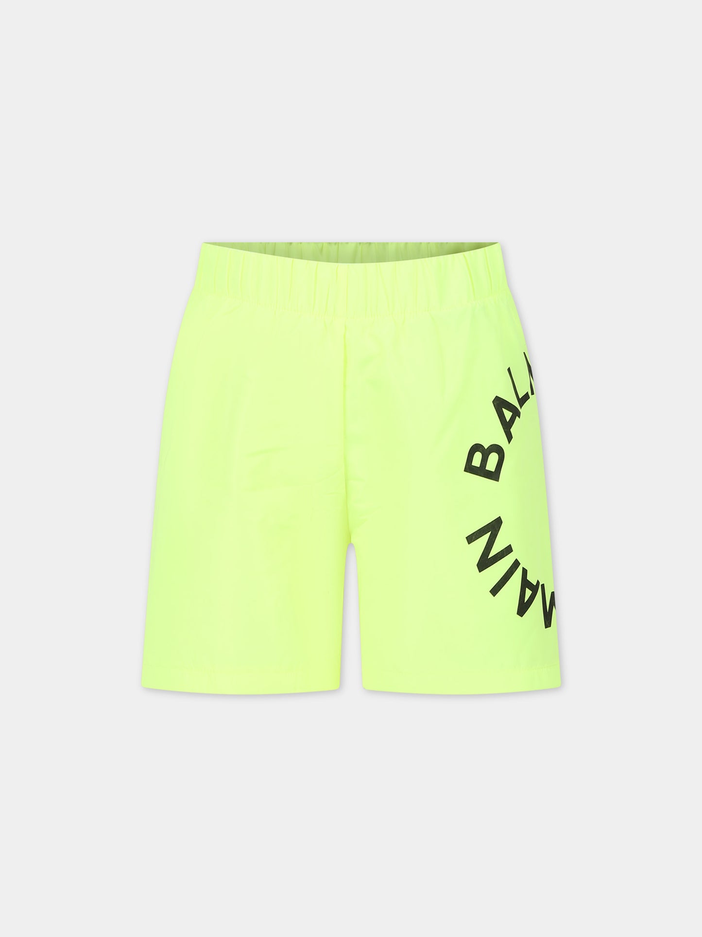 Boxer mare giallo per bambino con logo,Balmain Kids,BUCP39 Z1183 290