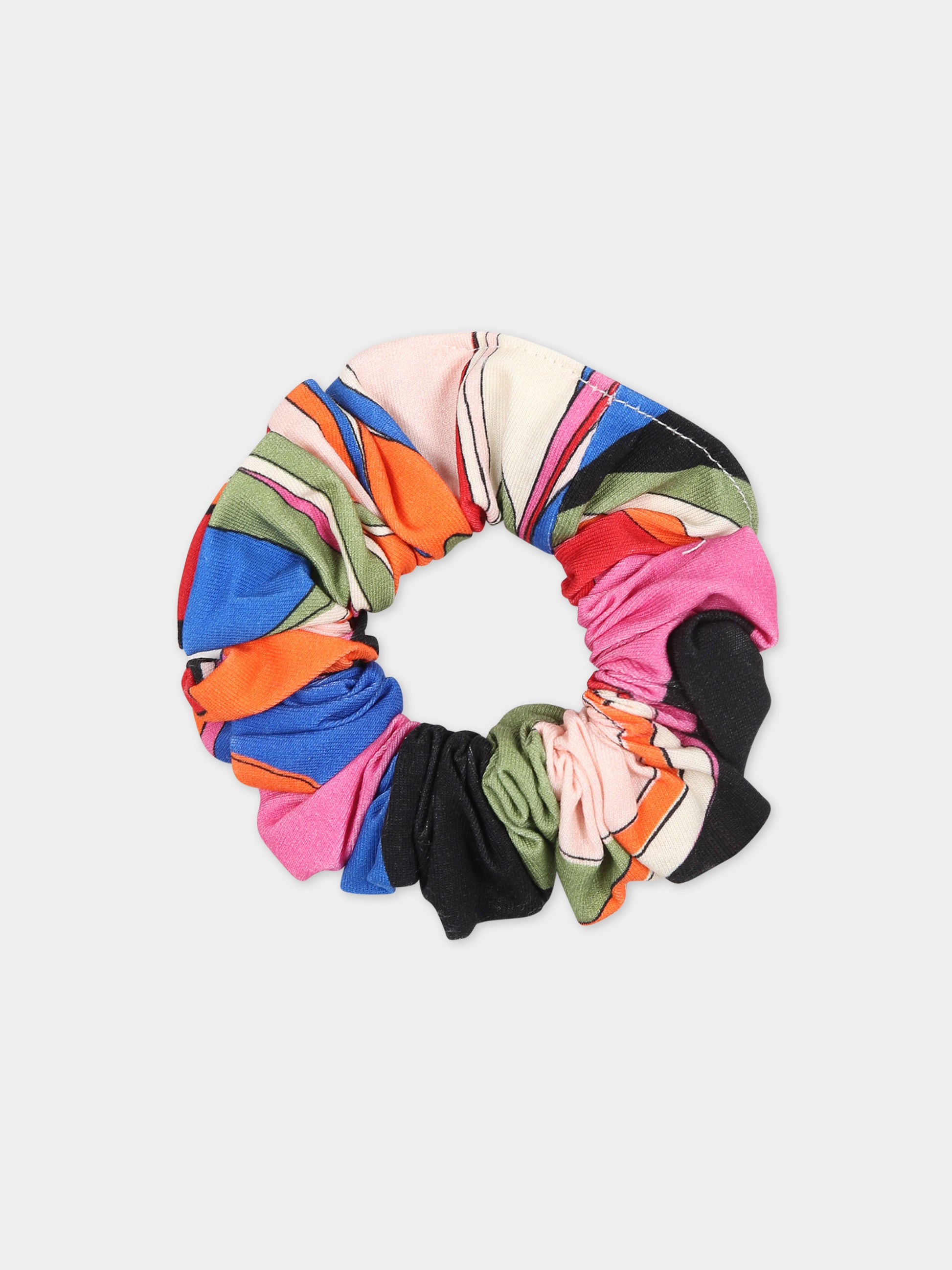 Elastico per capelli multicolor per bambina con iconica stampa multicolor,Emilio Pucci Junior,PU0D14 J0415 999
