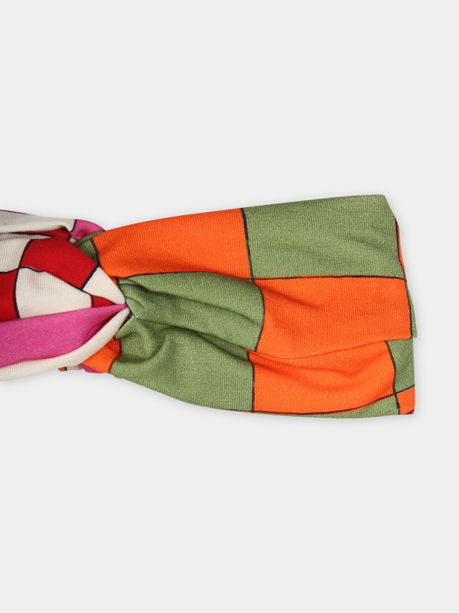 Fascia per capelli multicolor per bambina con iconica stampa multicolor,Emilio Pucci Junior,PU0D33 J0416 999