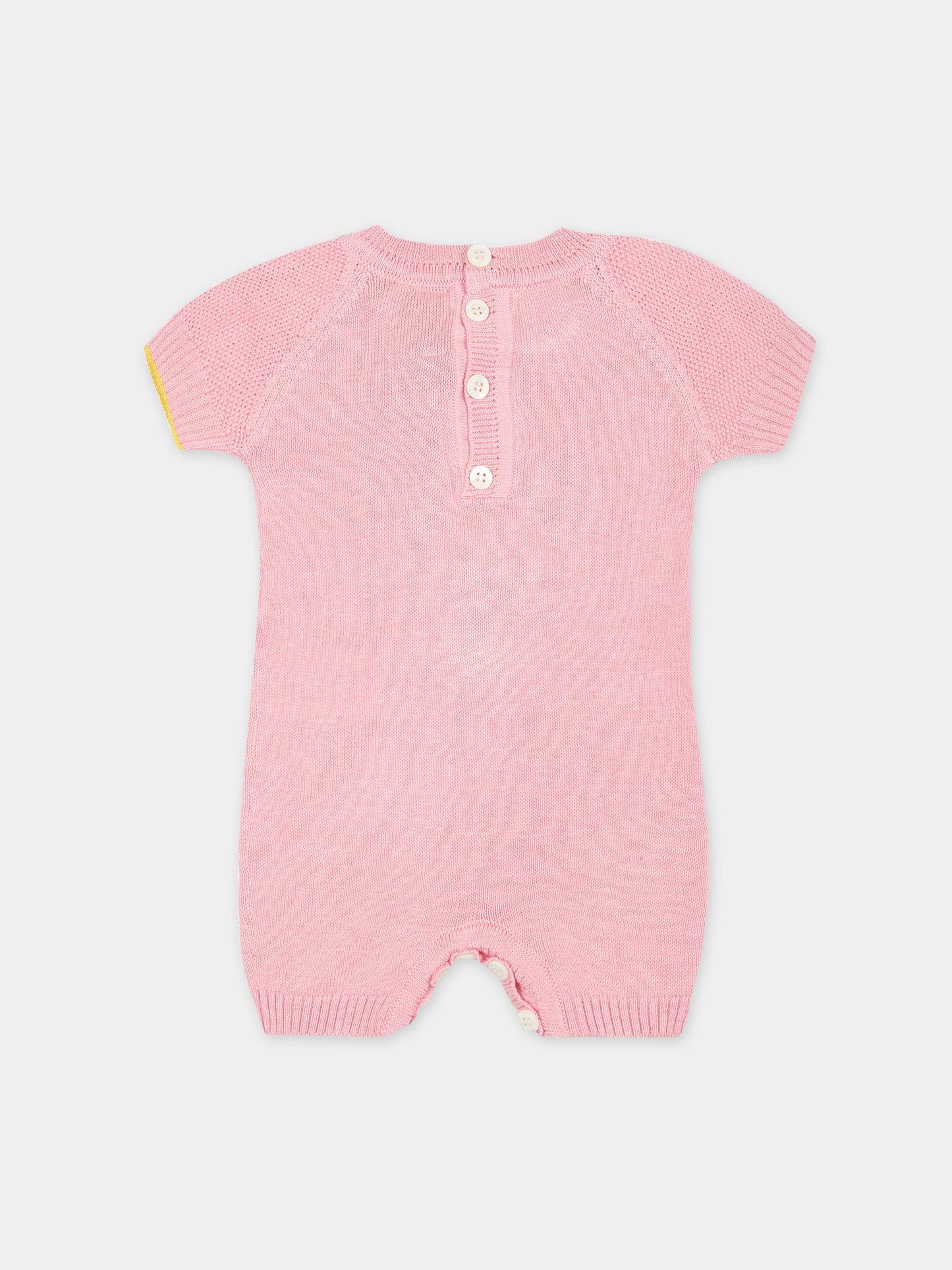 Pagliaccetto rosa per neonata con alpachino,Gensami,TU02 B ALP SUMMER PINK