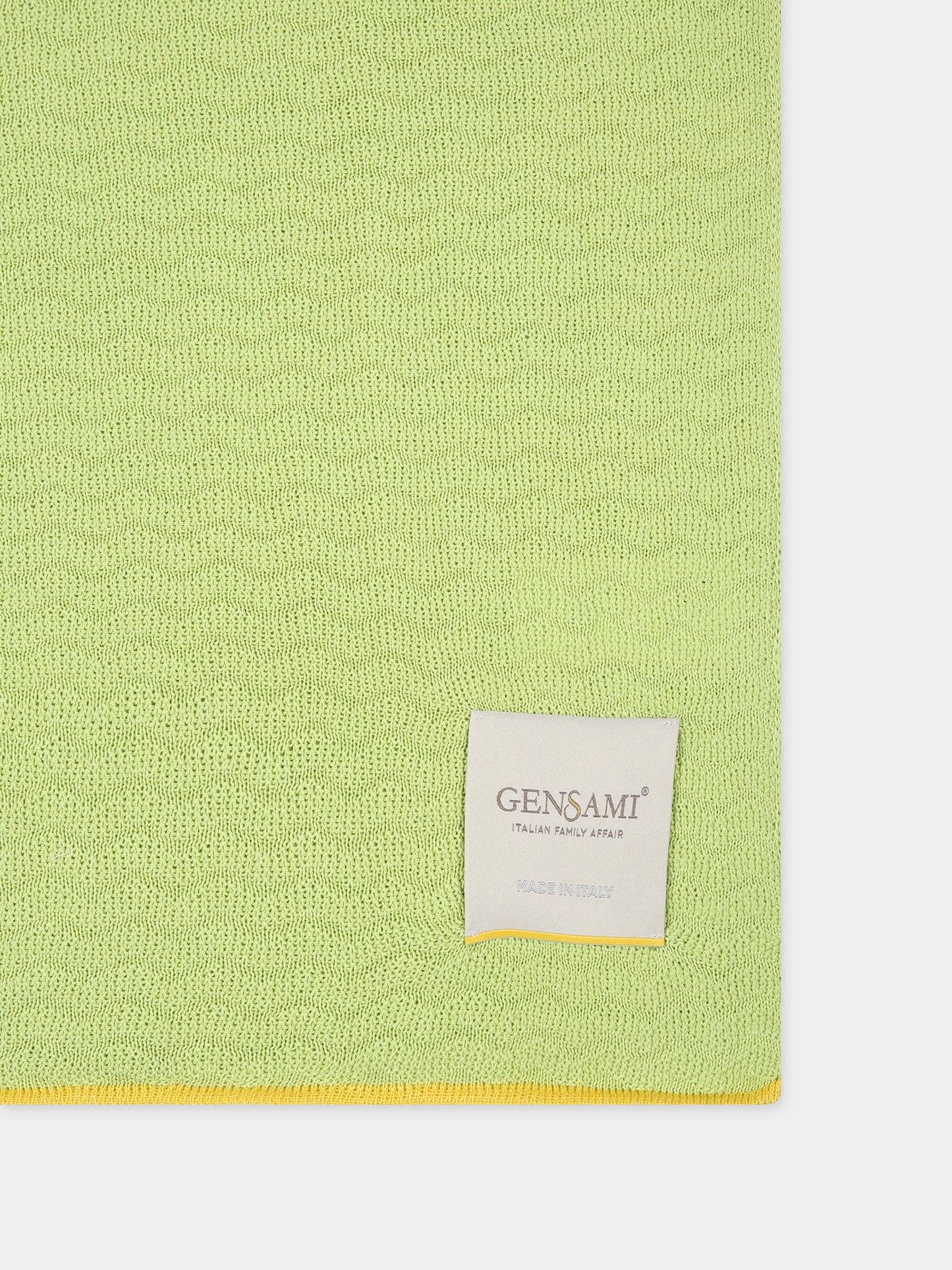 Coperta verde per neonati con logo,Gensami,COP01 B ONDA APPLE GREEN