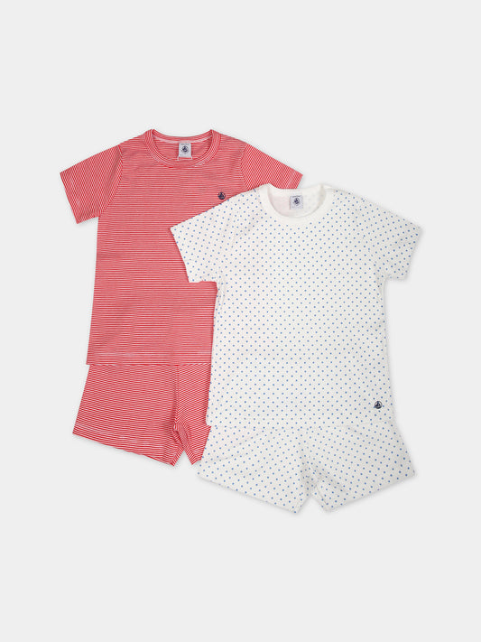 Set di pigiami multicolor con logo,Petit Bateau,A0ABC 00 VARIANTE 1