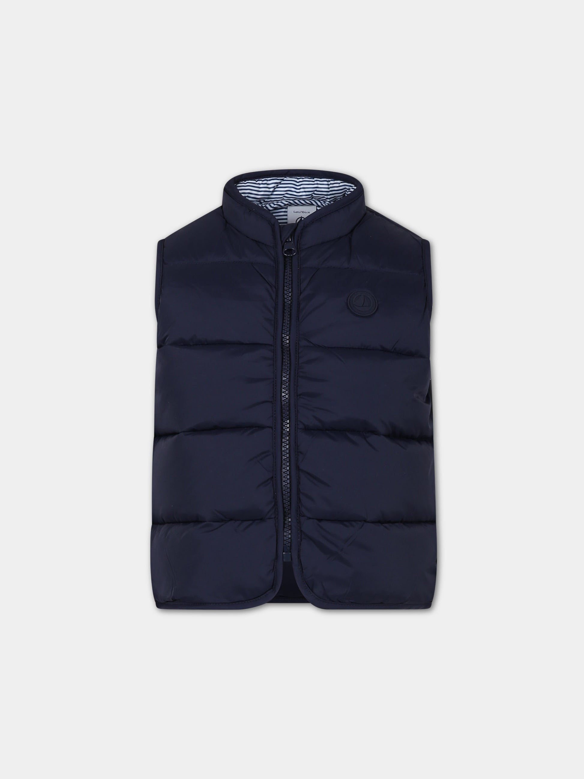 Gilet blu per bambino,Petit Bateau,A09K9 01 SMOKING