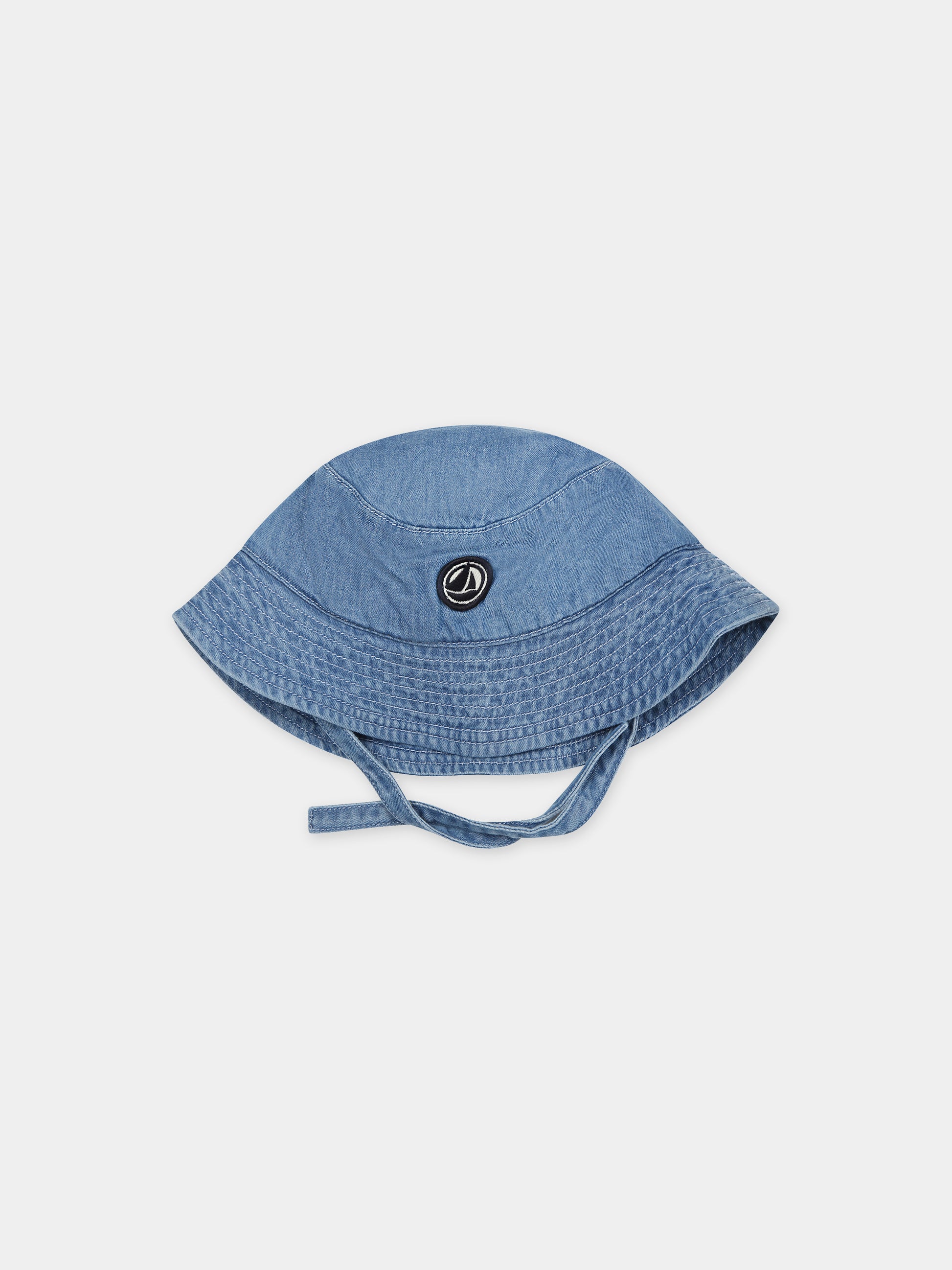 Cloche blu per neonata con logo,Petit Bateau,A09HX 01 DENIM CLAIR