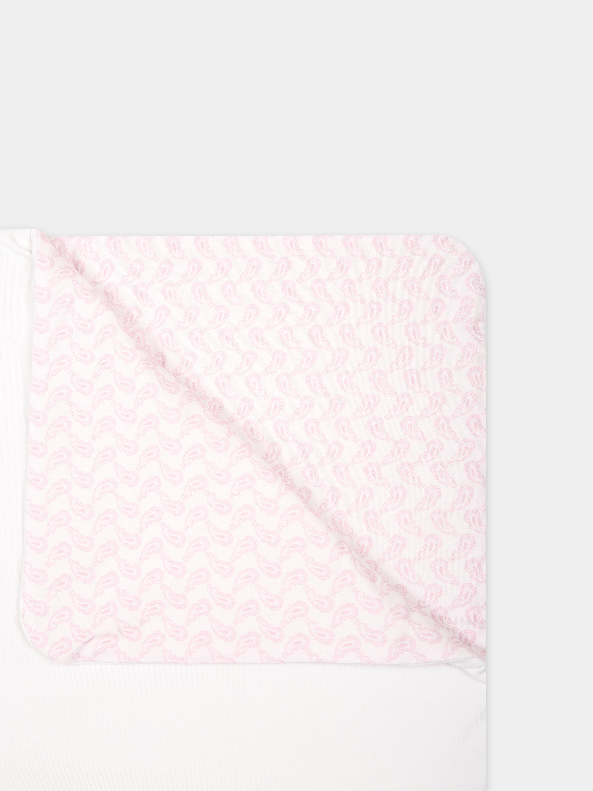Coperta rosa per neonata con logo,Etro,GU0530 J0409 505RS